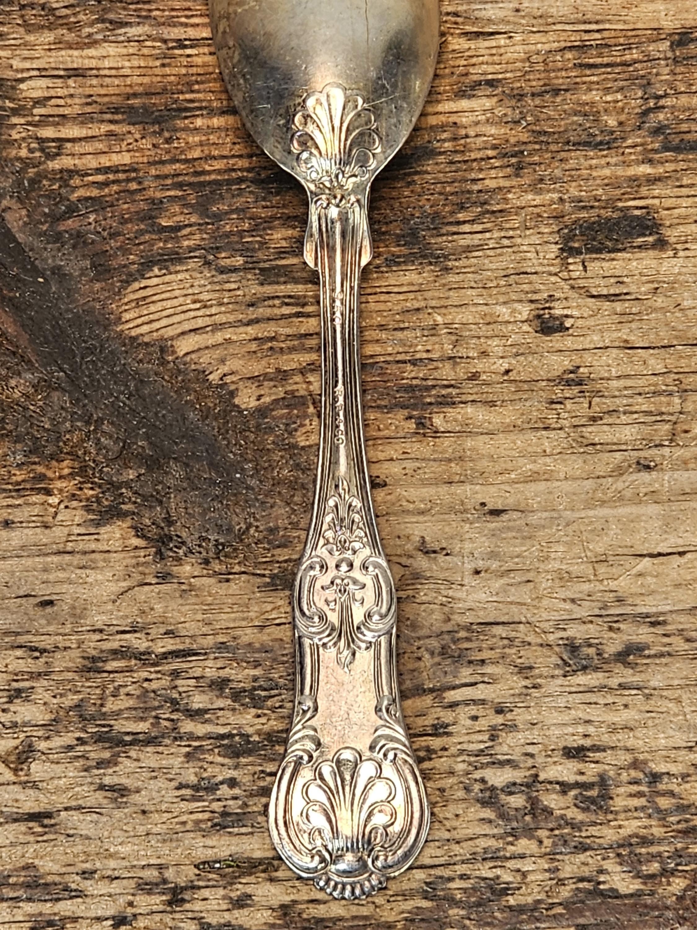 Antique French 950 Silver Gilt-Wash Feeding Spoon (c. 1900) 5"