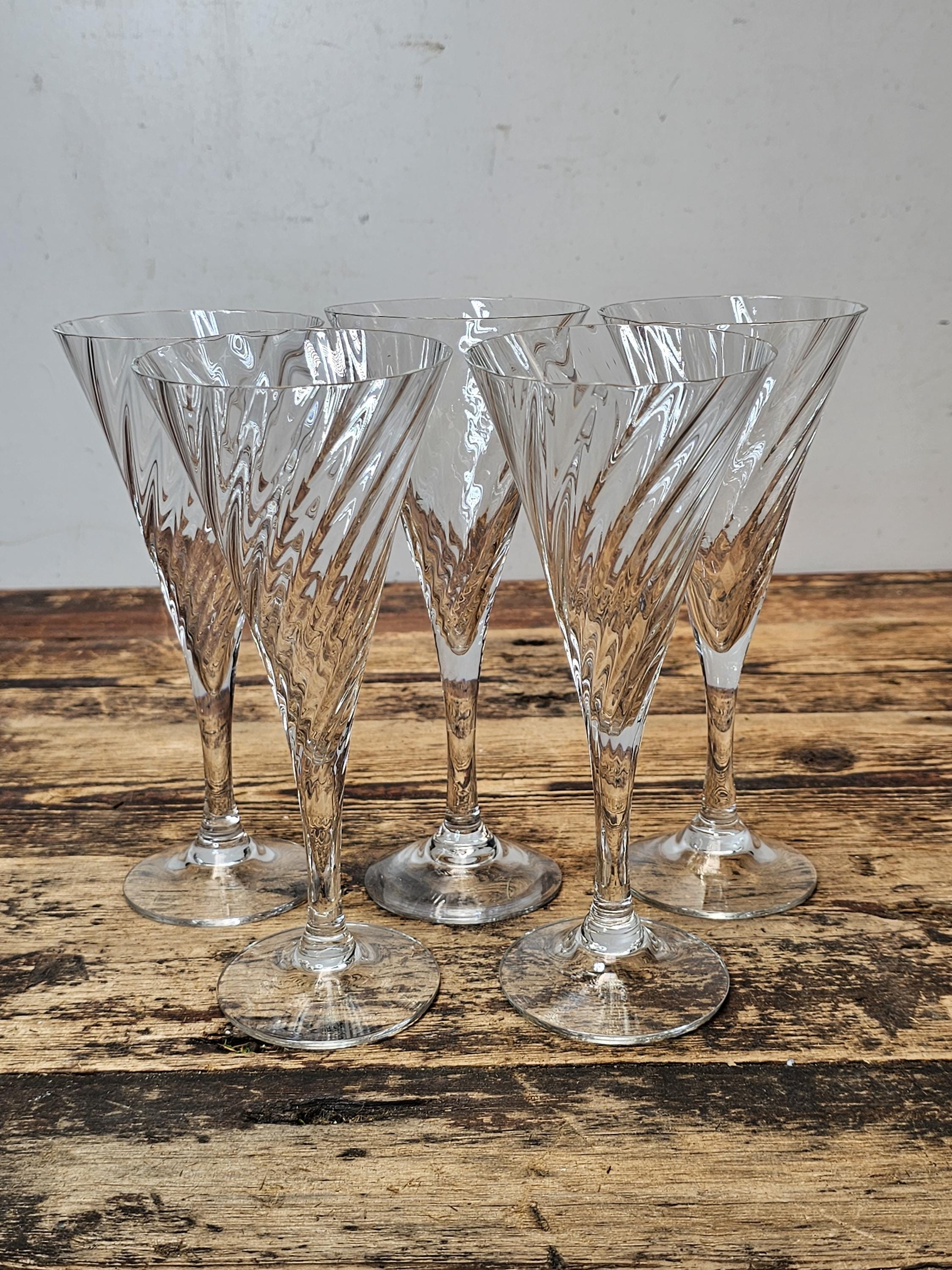 Set of 5 Orrefors "Helena" Crystal Wine Glasses