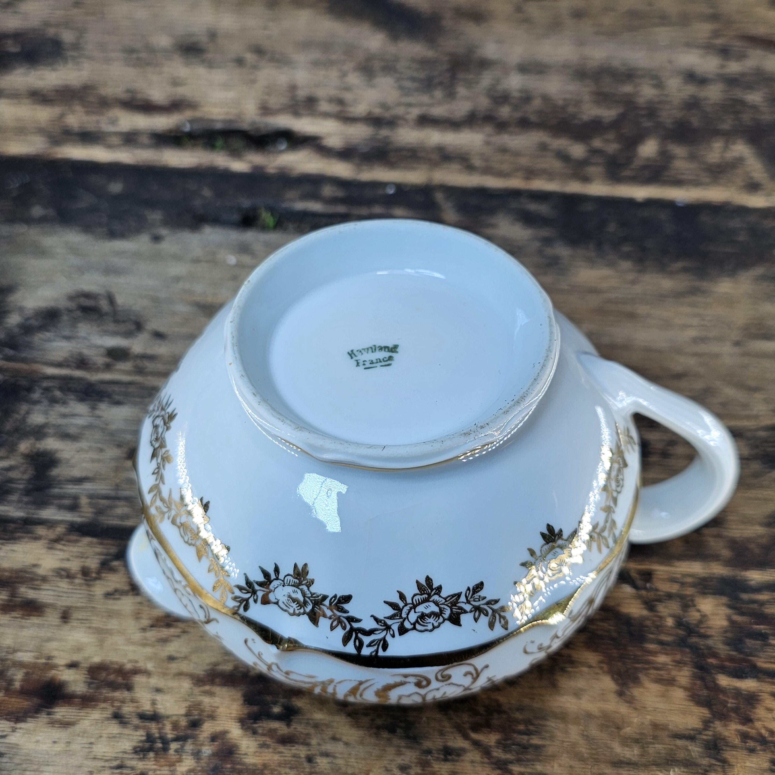 Vintage Haviland Limoges "Noble Ladies" Gold Gilt Tea Set - 5 Pcs