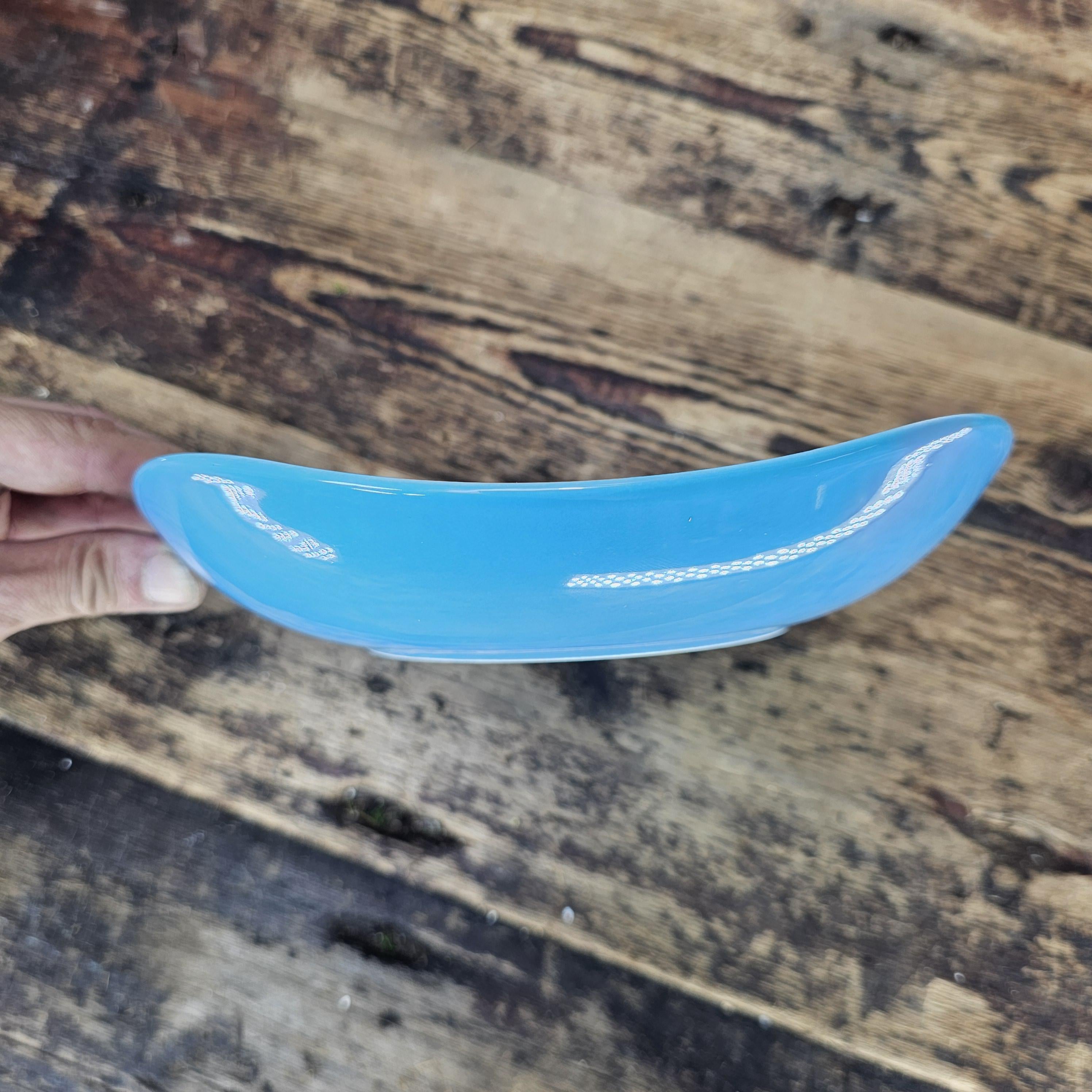 Vintage Pagnossin Italy MCM Blue Square Bowl - 70s/80s Retro Ironstone 8.5"