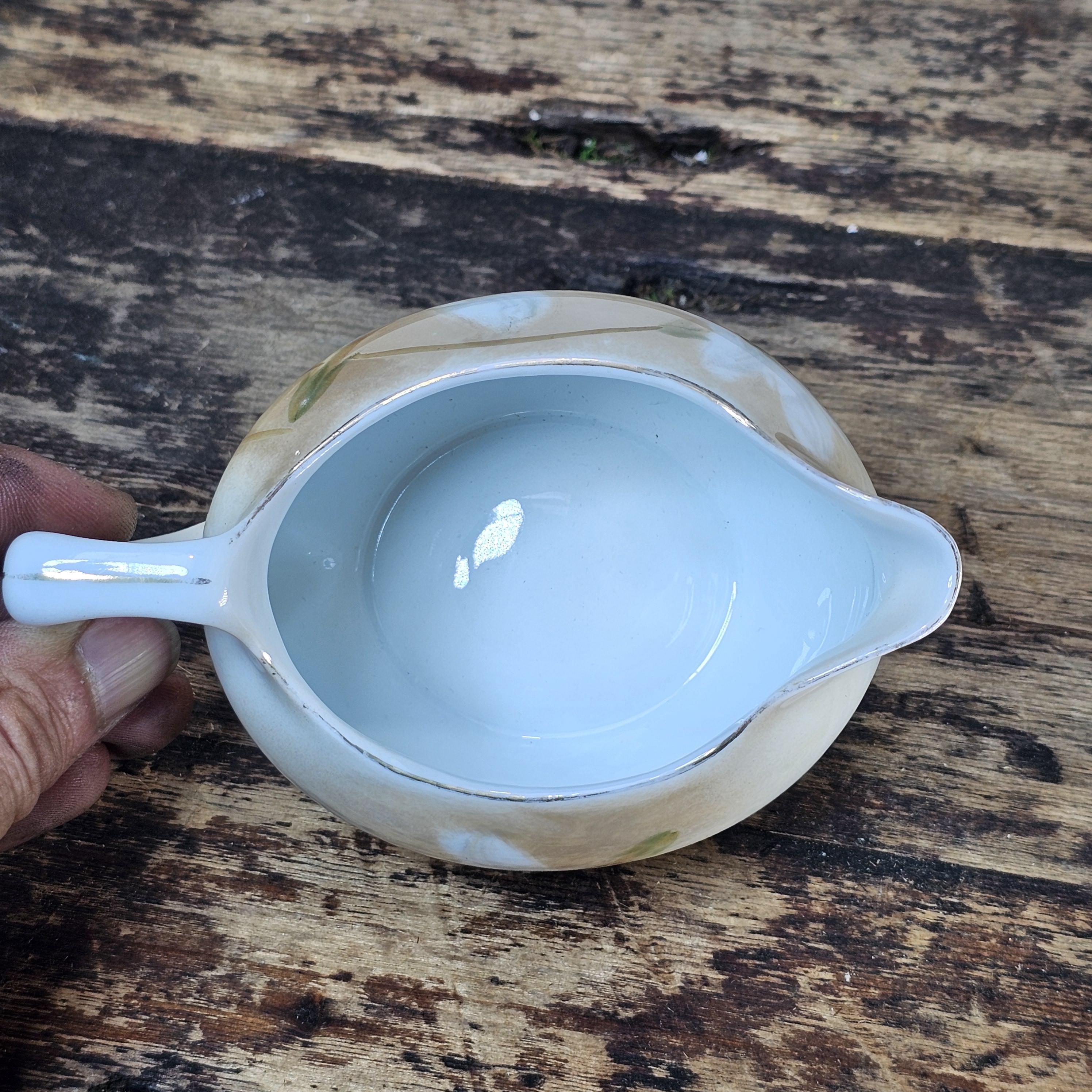 Antique RS Germany Creamer & Sugar Bowl Set - White Lilies, c. 1910s-20s