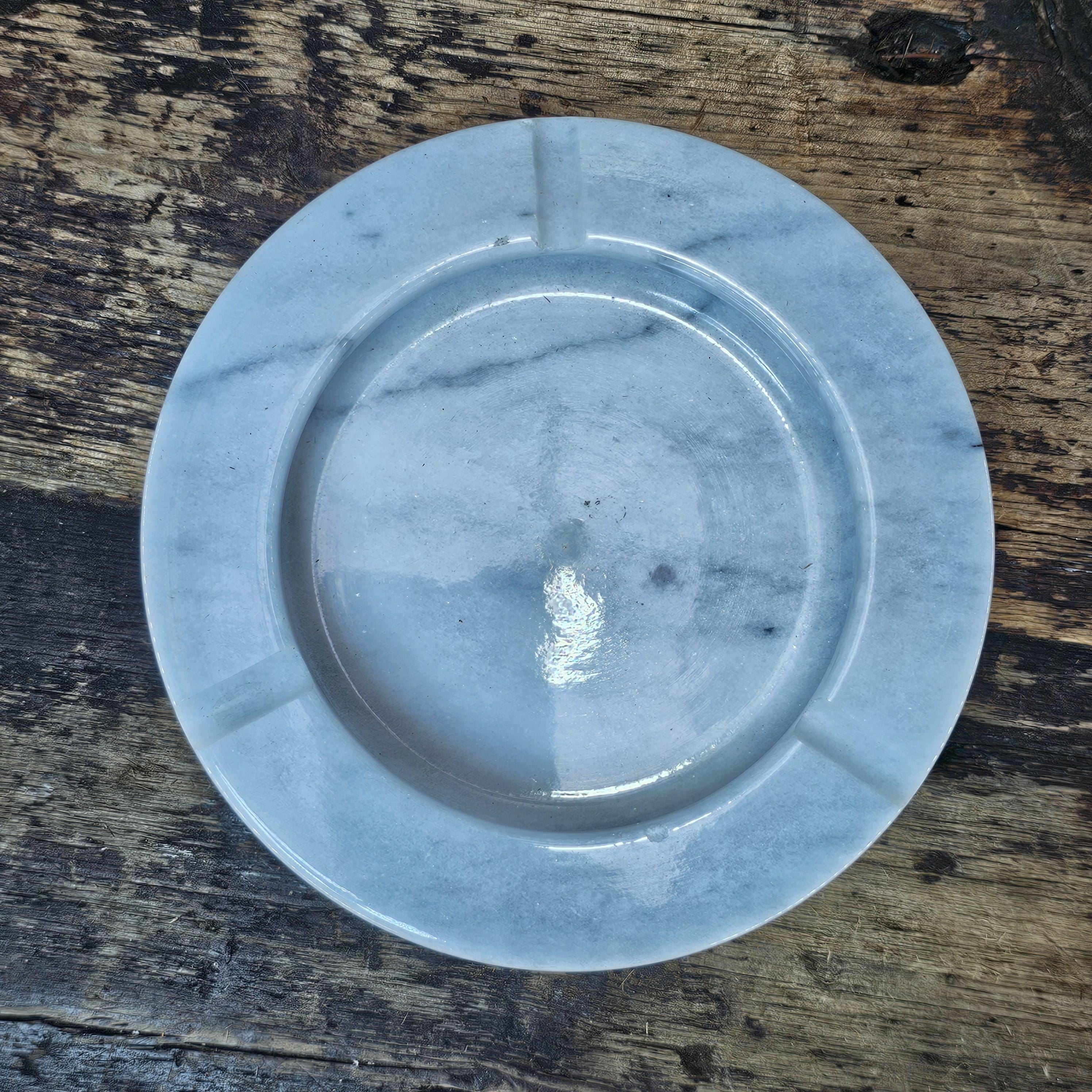 Vintage Round Marble Ashtray