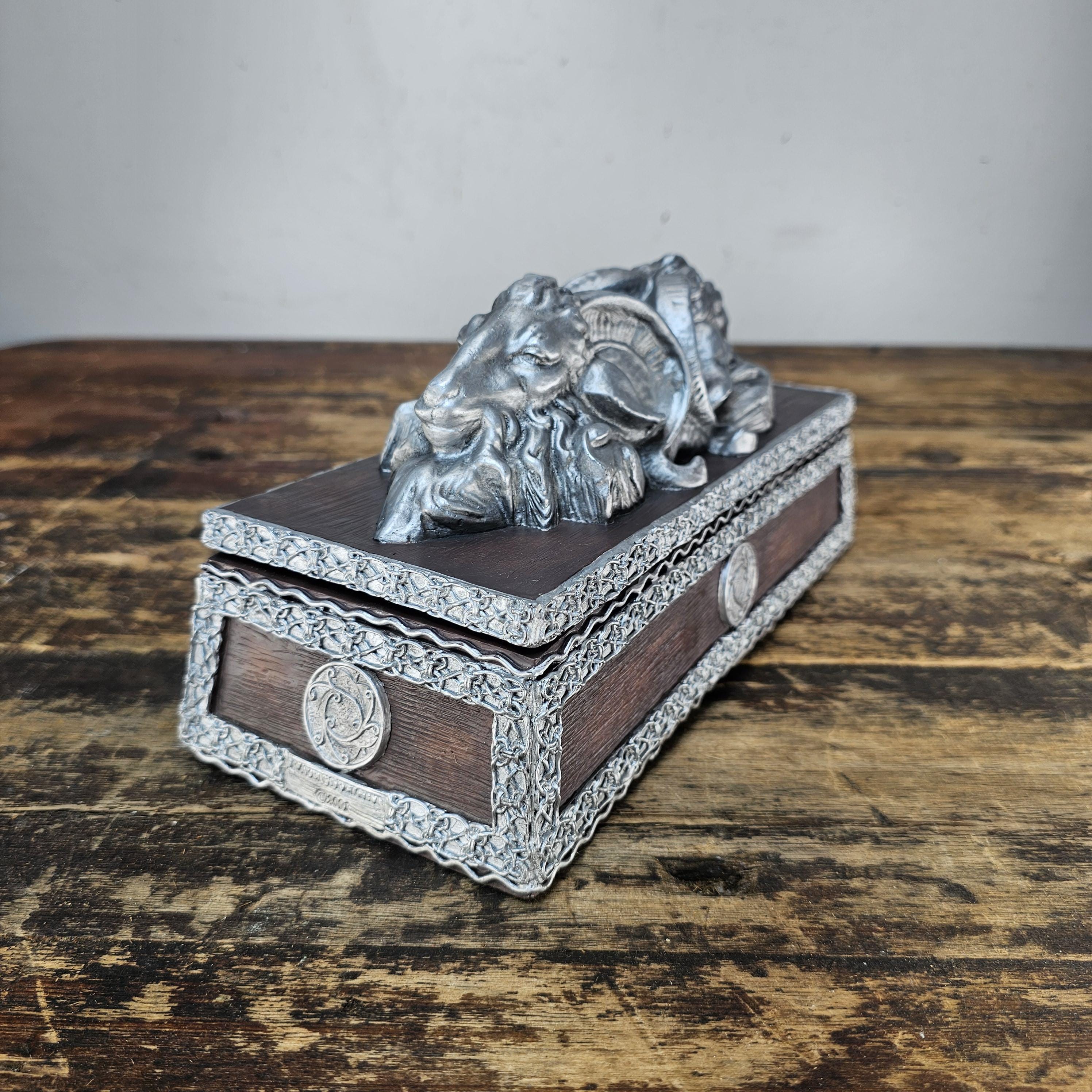 Rare 2001 "Aries Ram" Gothic Trinket Box by Raven's Flight