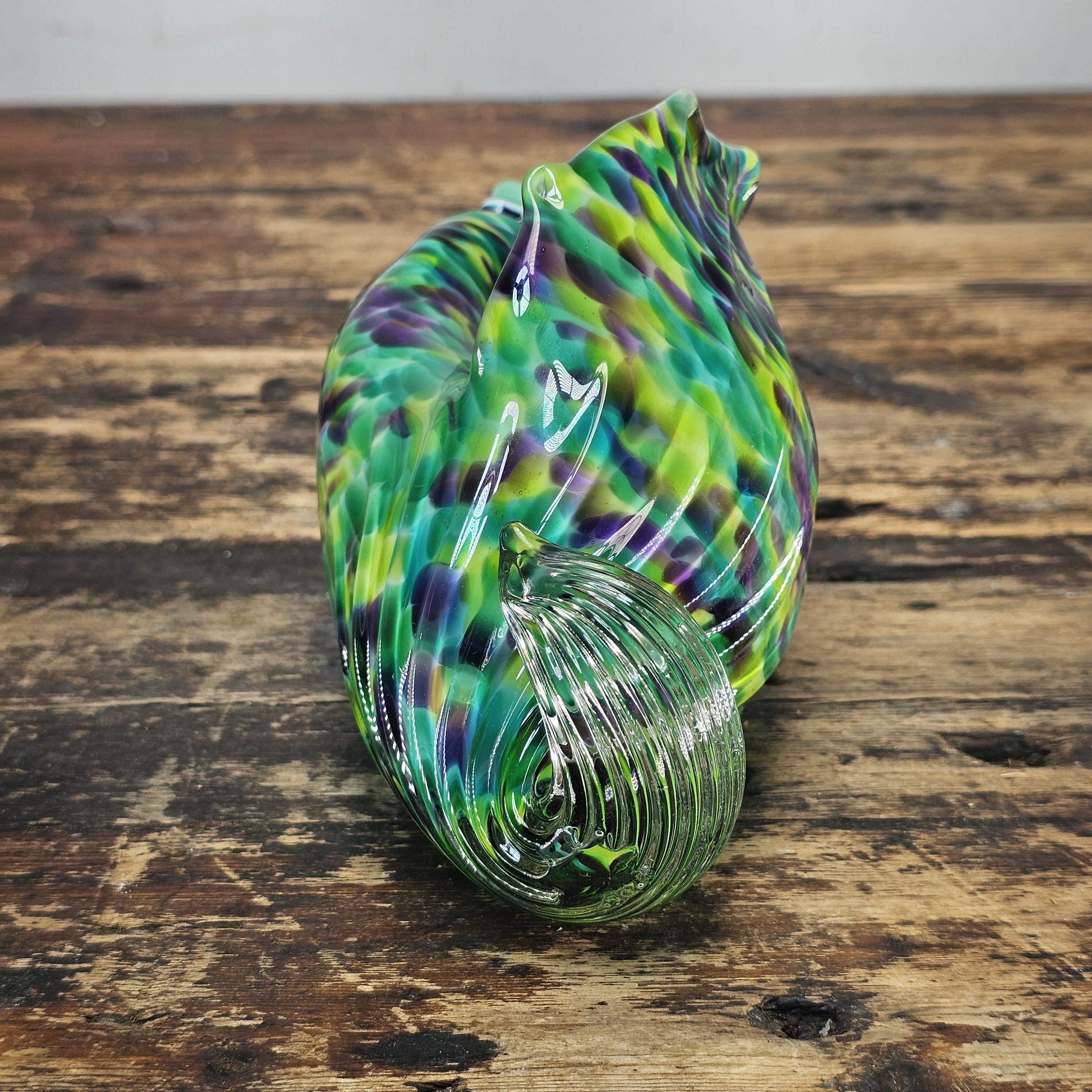 David Smith Blowing Sands Studio Art Glass Conch Shell Sculpture