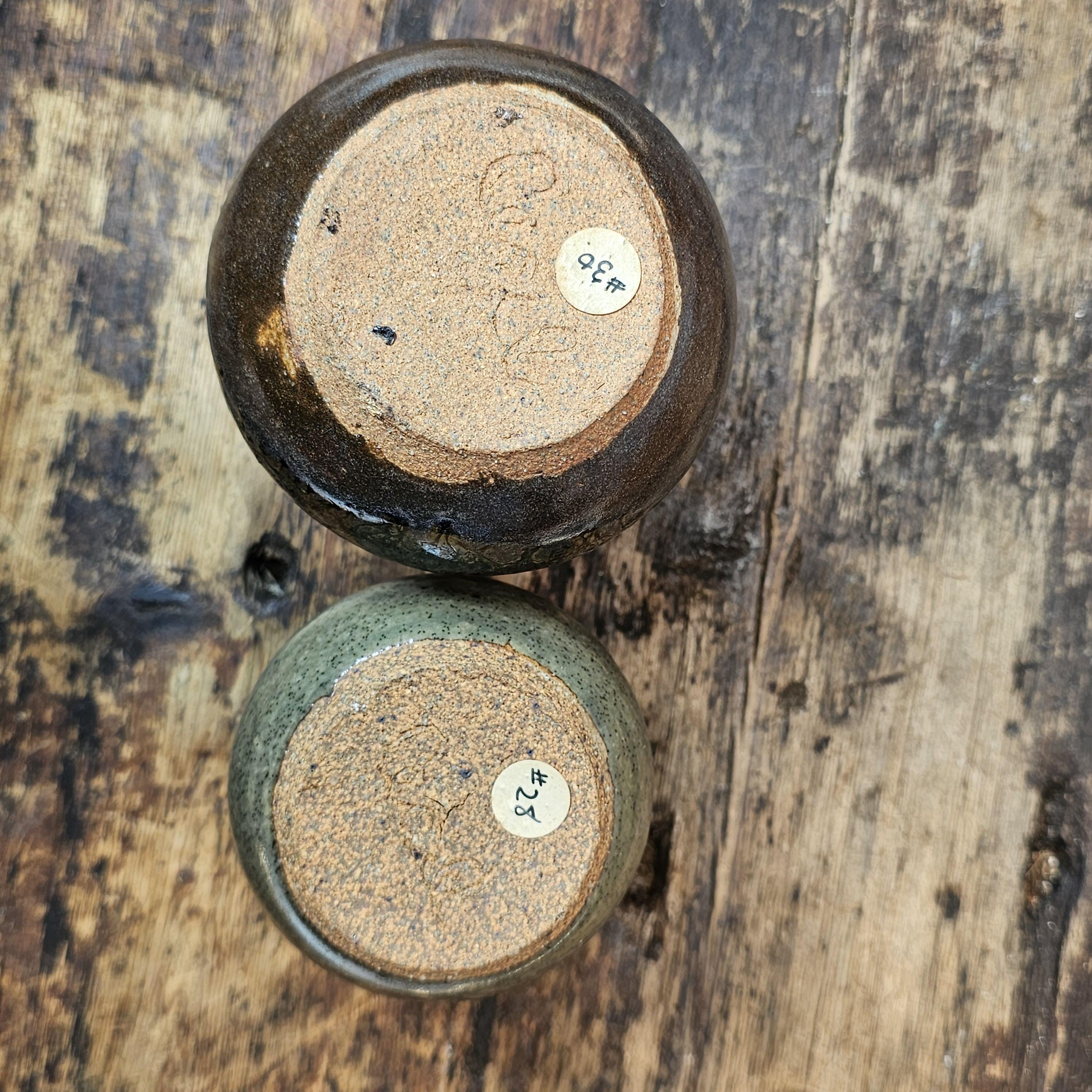 Matched Pair of Vintage Mid-Century Studio Pottery Bud Vases