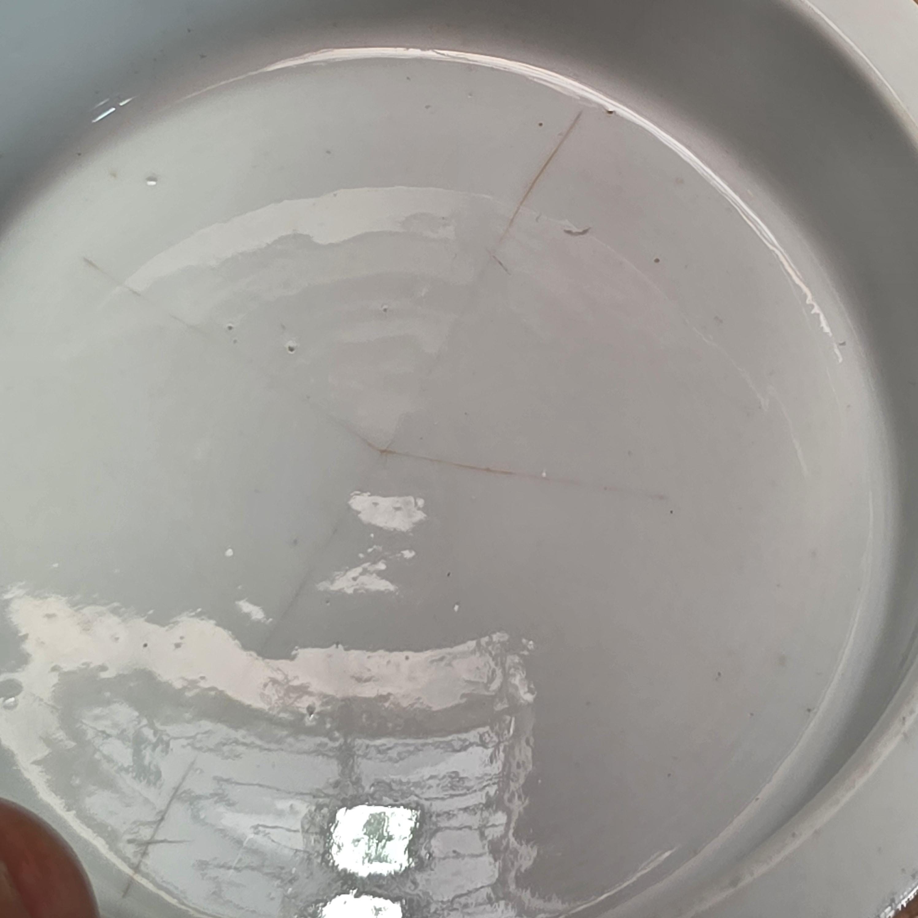 Vintage Chinese Porcelain Brush Washer / Narcissus Planter / Wine Coaster