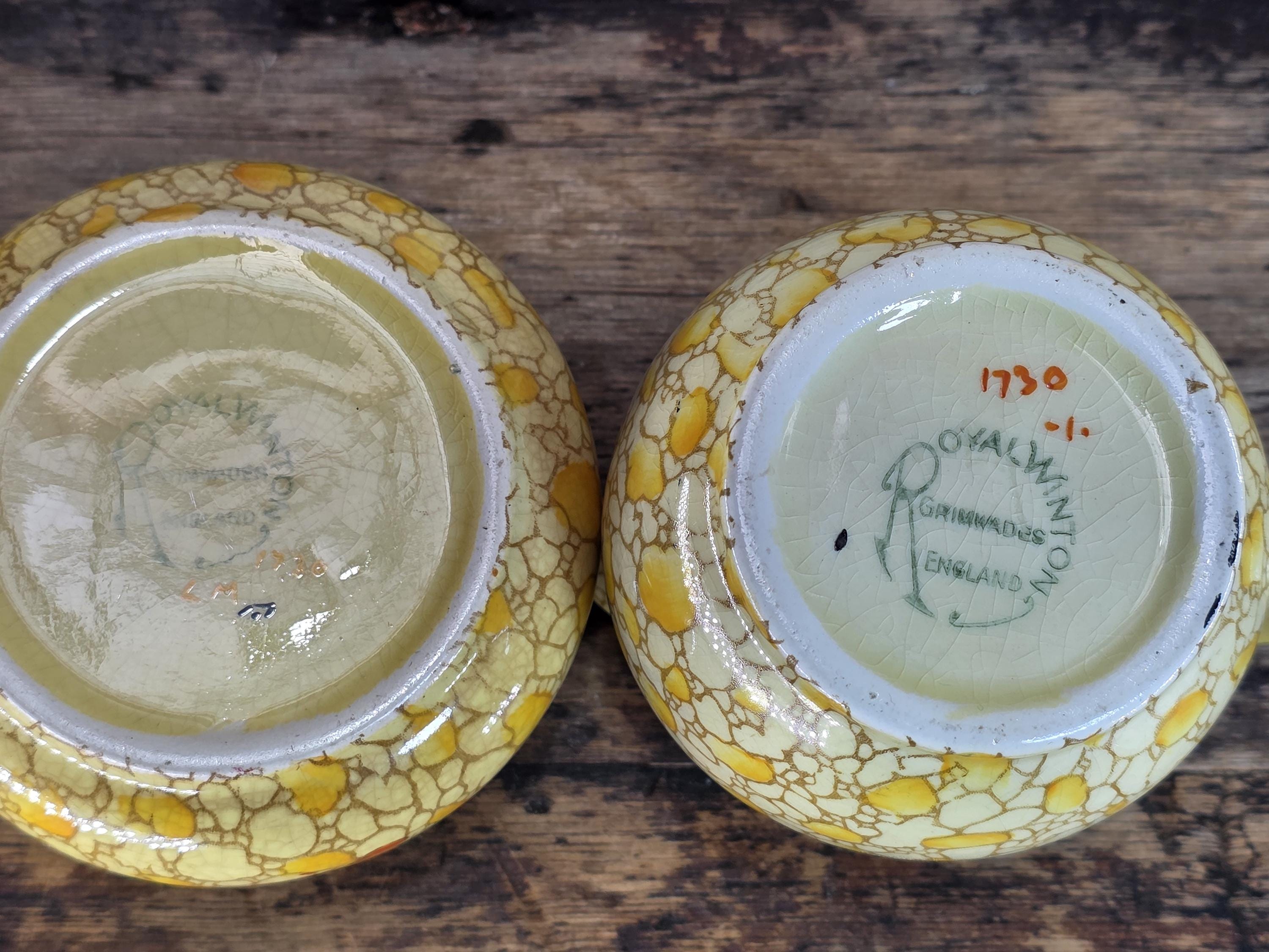 Royal Winton Grimwades Chintz Pebbles Sugar, Creamer & Salt Pepper 4 Pc Set