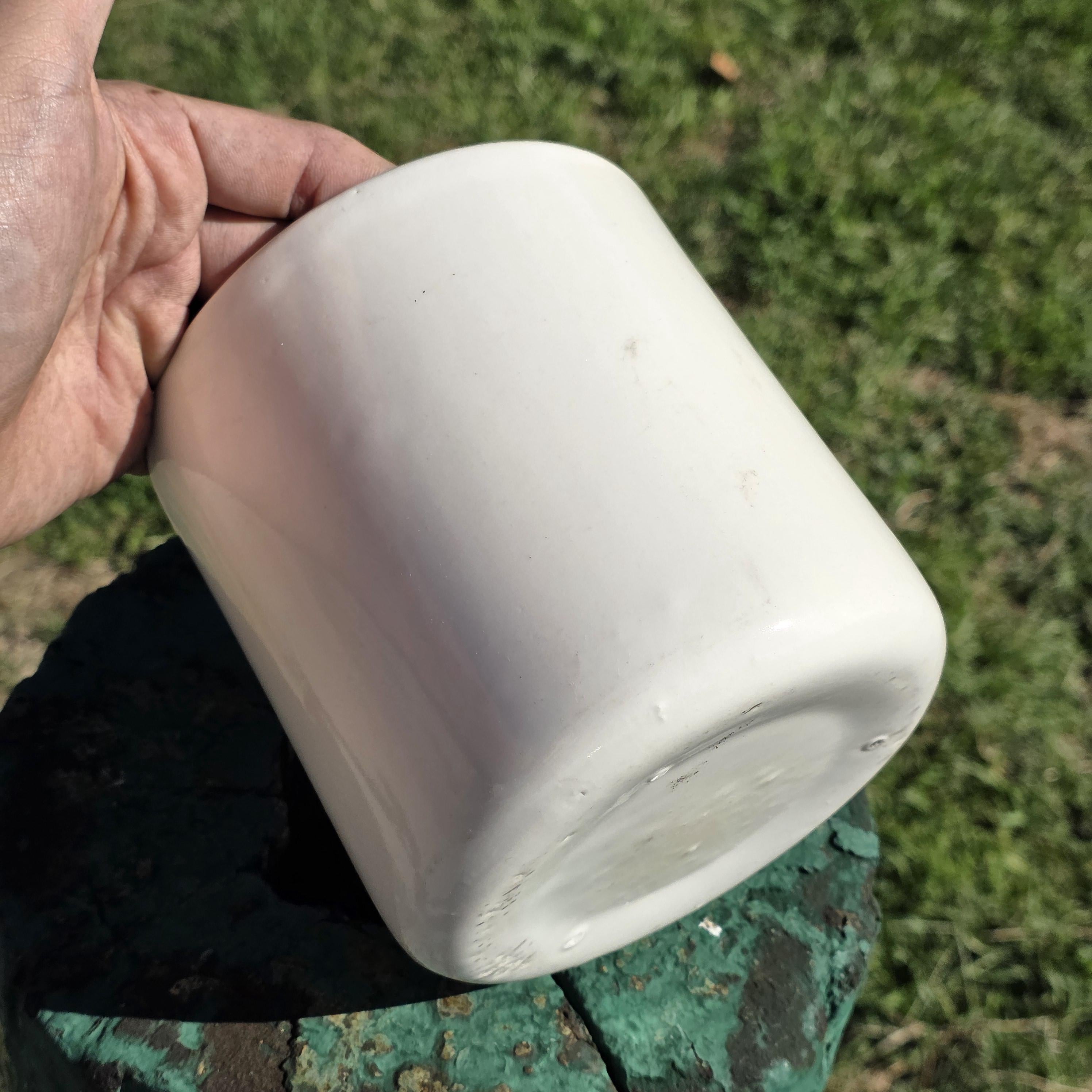 Minimalist White Ceramic Cylinder Planter, 5.25-Inch Pot