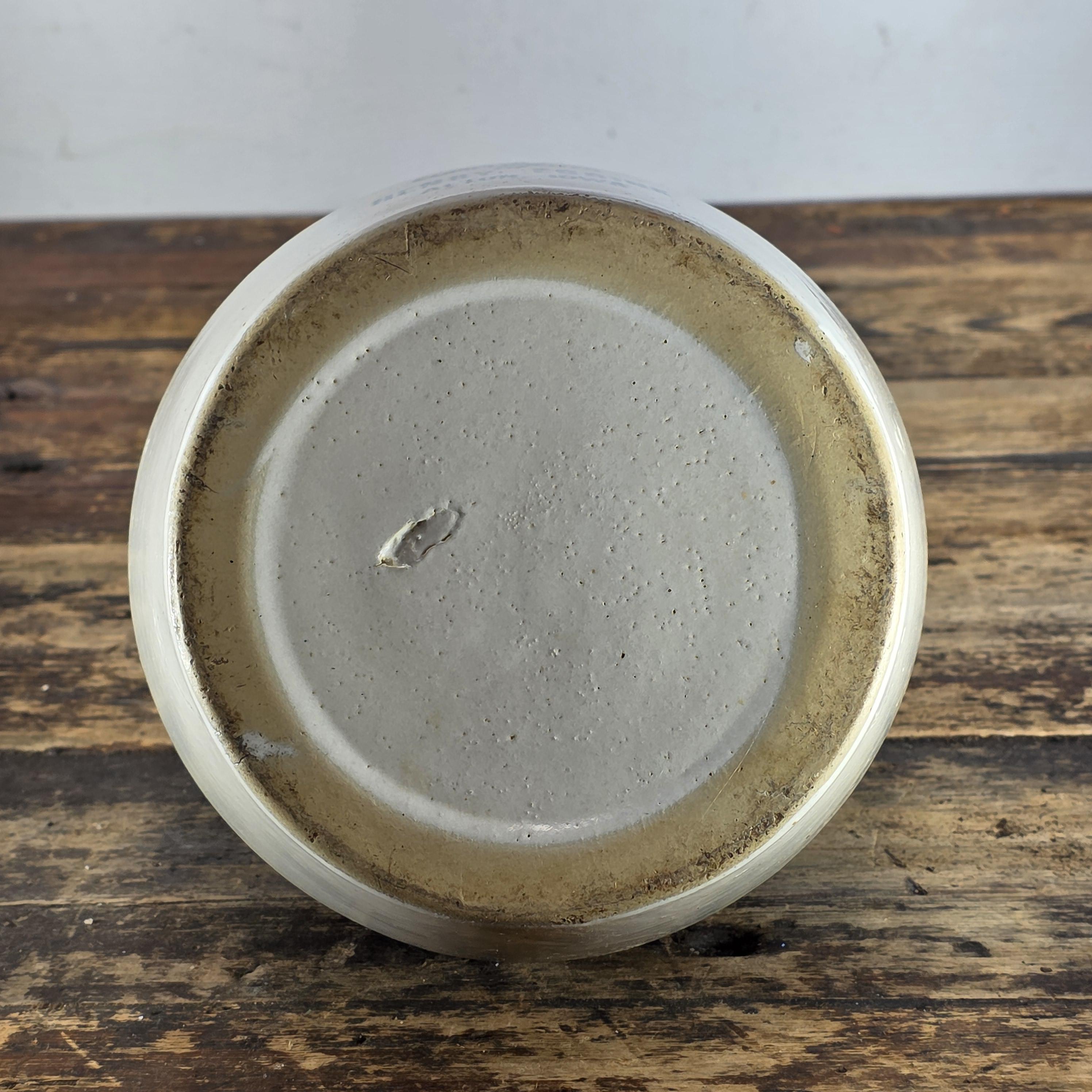 Red Wing Stoneware Advertising Bean Pot w/ Lid Henry Eggink Alton Iowa 1930's