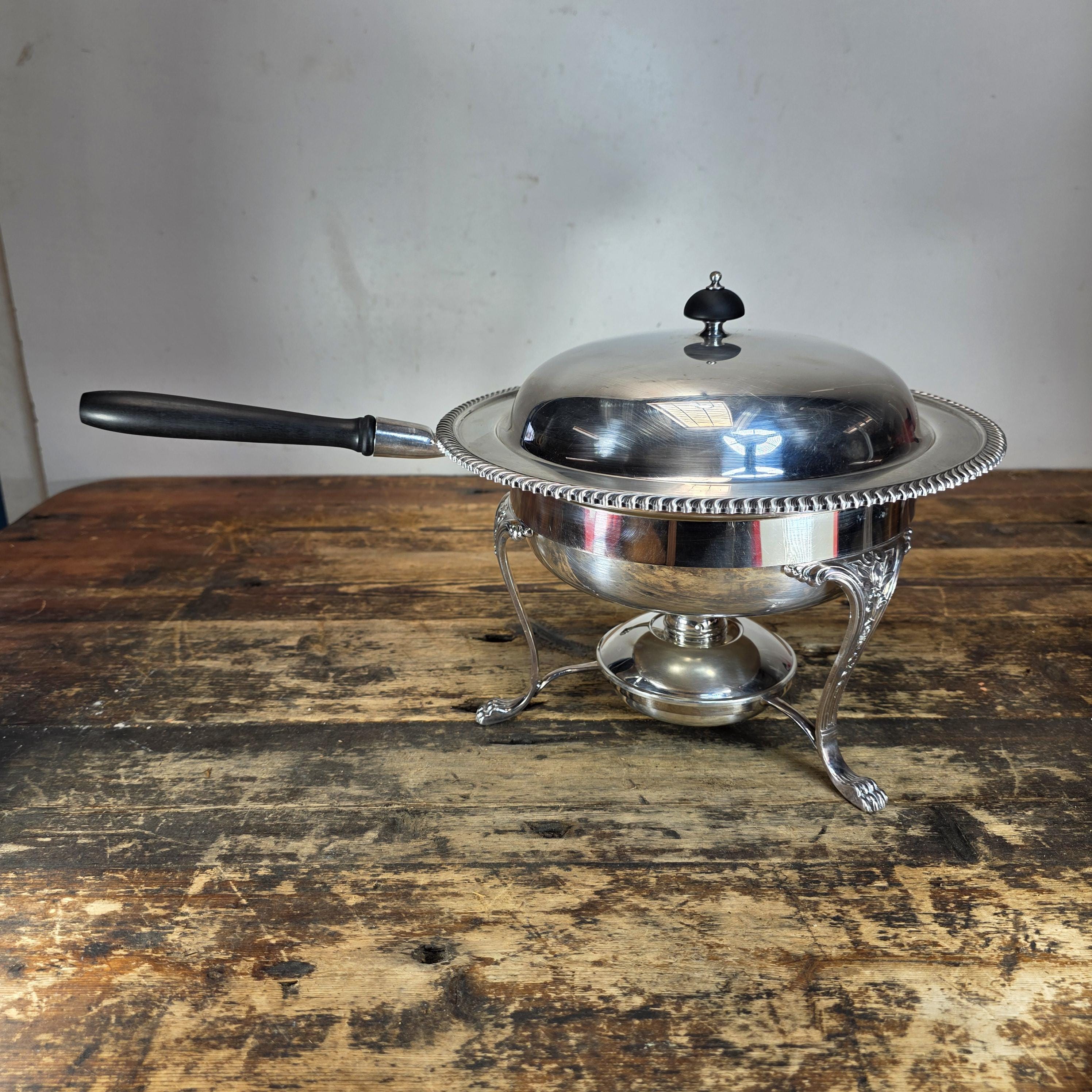 Antique International Silver Co. Silver Plate Chafing Dish – Complete with Stand