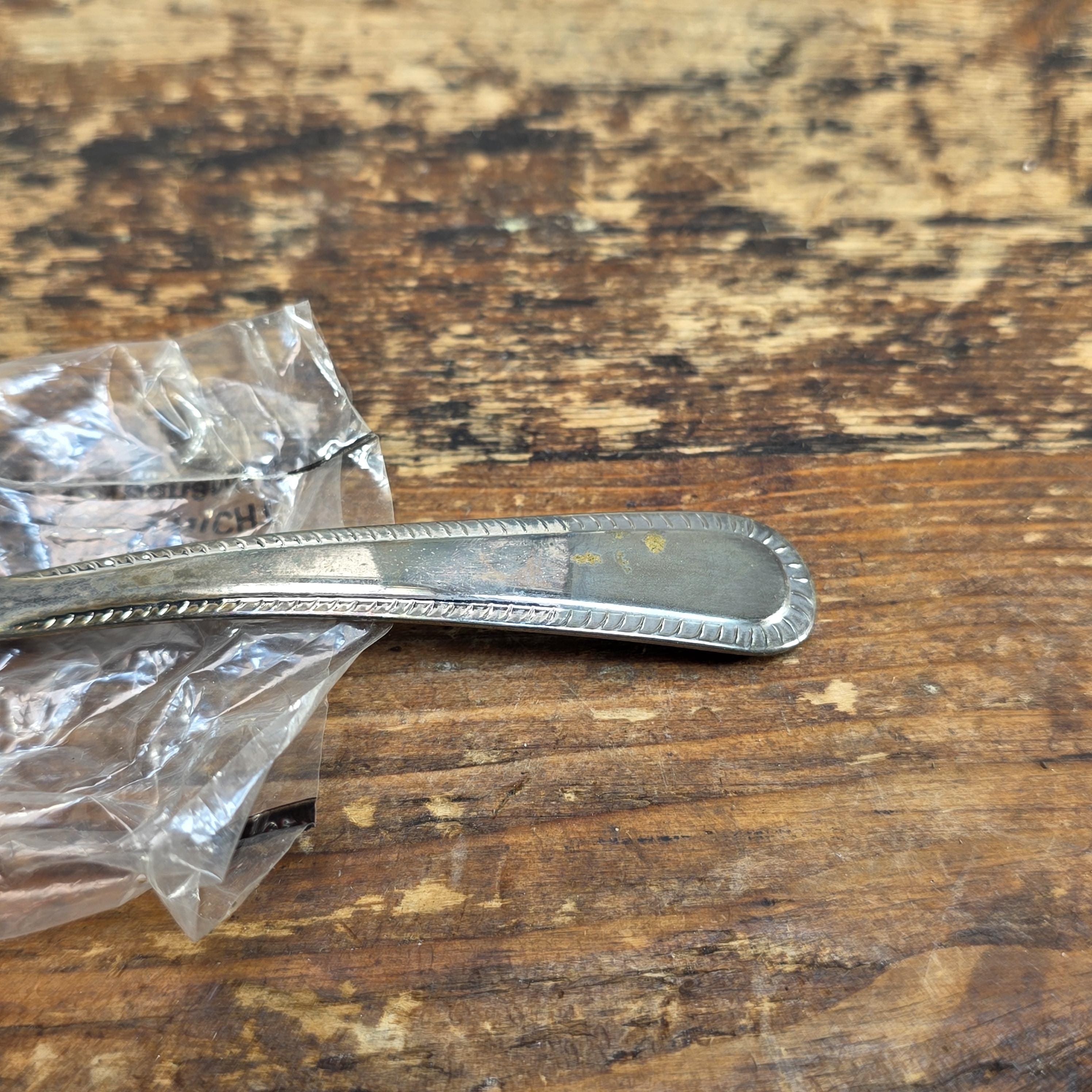 Leonard Silver MFG Silver Plated Crystal Sauce Bowl w Spoon No.371 England