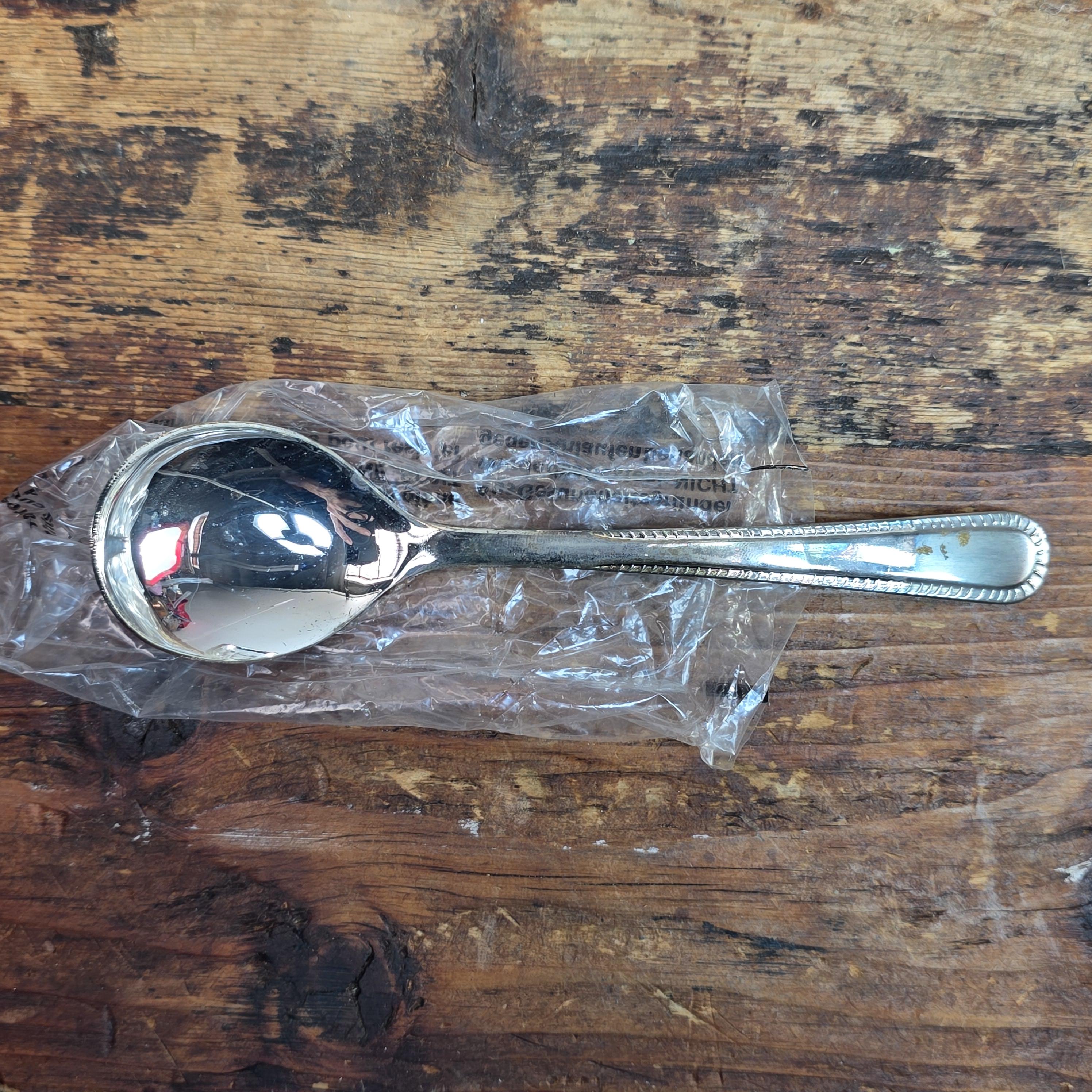 Leonard Silver MFG Silver Plated Crystal Sauce Bowl w Spoon No.371 England