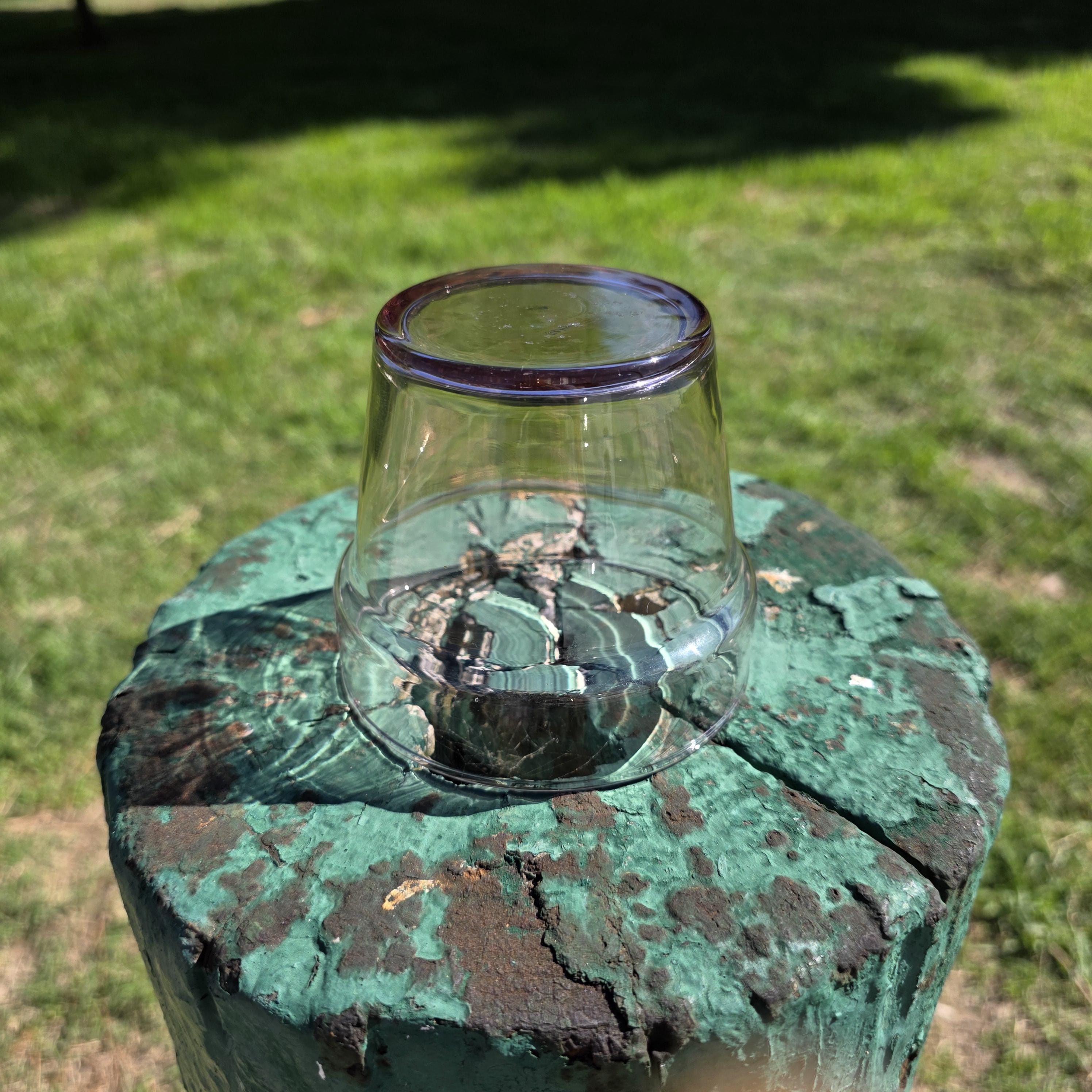 Vintage Light Pink Glass Tumbler / Small Planter Cup