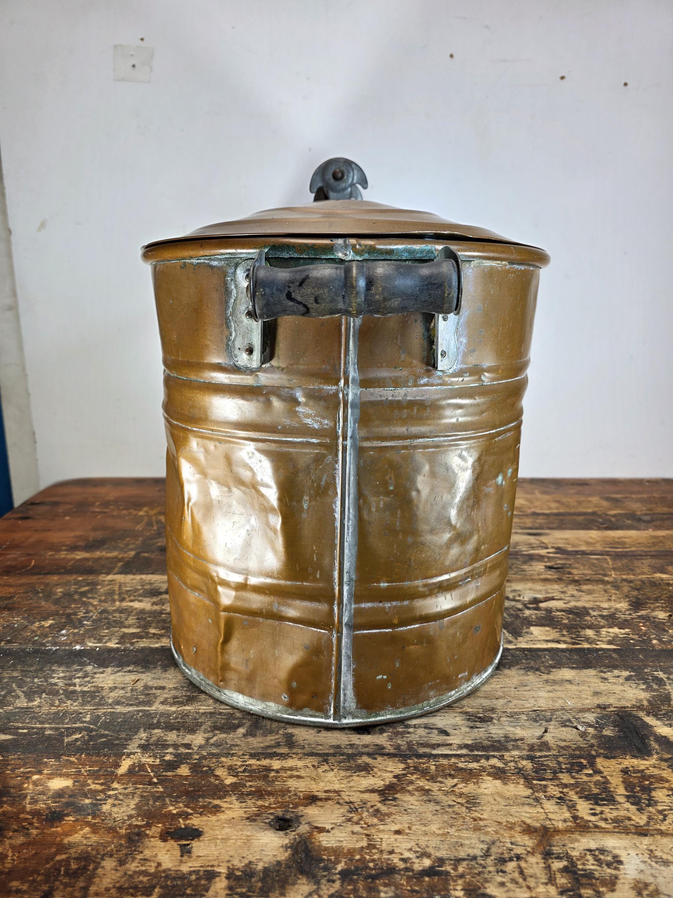 Vintage Copper Virginia Ham Cooker / Wash Pot with Original Iron Handles