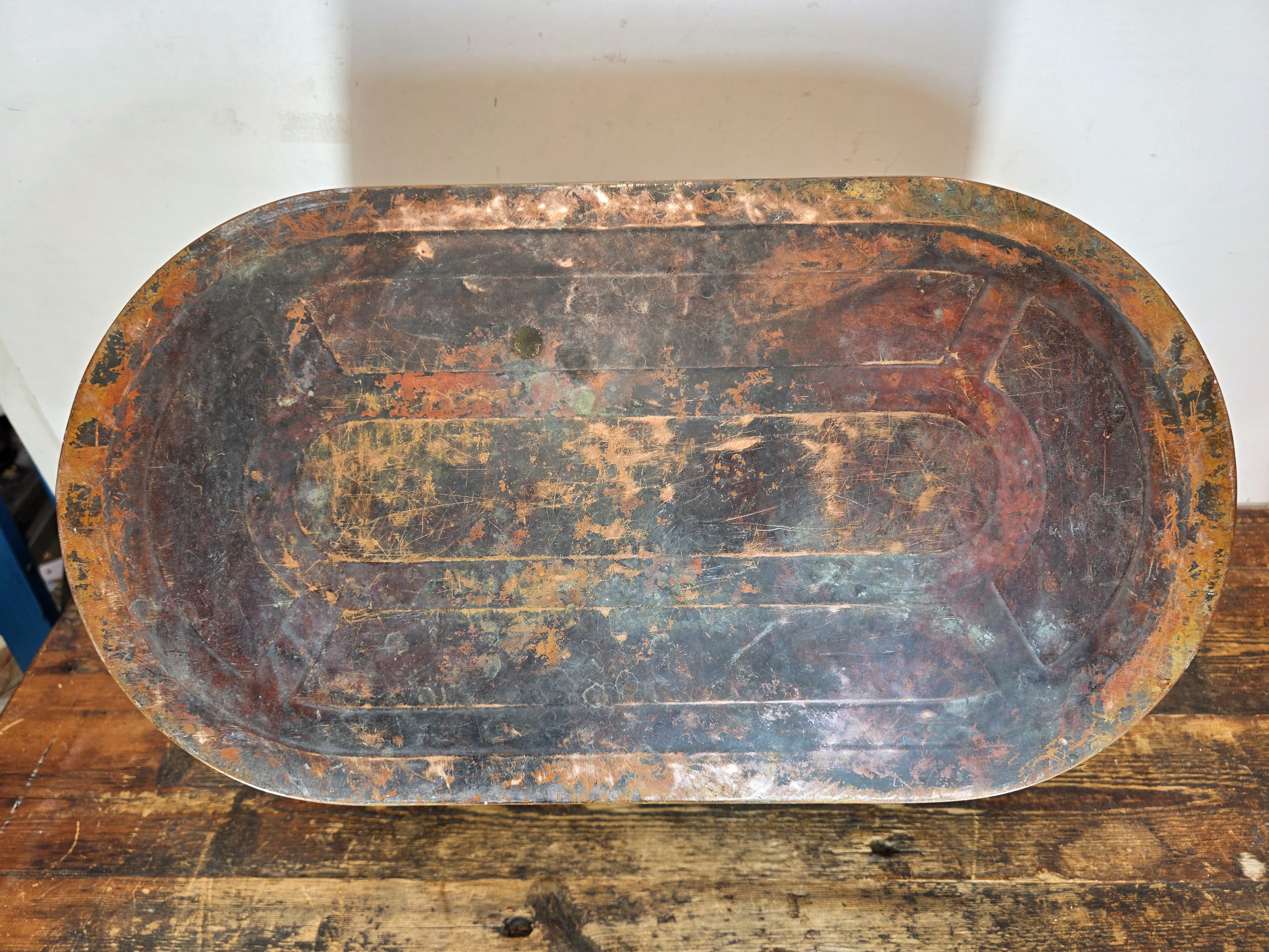 Vintage Copper Virginia Ham Cooker / Wash Pot with Original Iron Handles