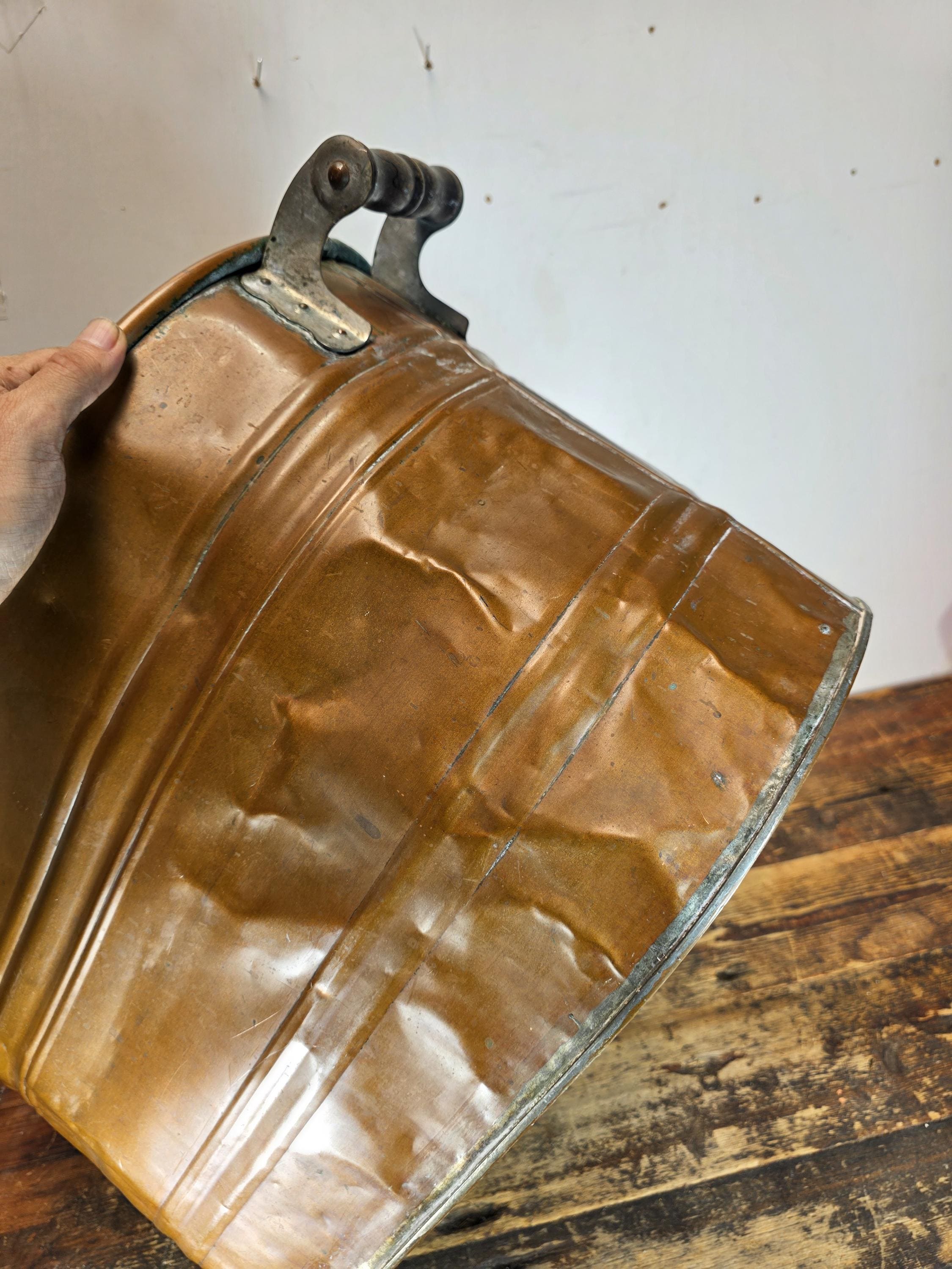 Vintage Copper Virginia Ham Cooker / Wash Pot with Original Iron Handles