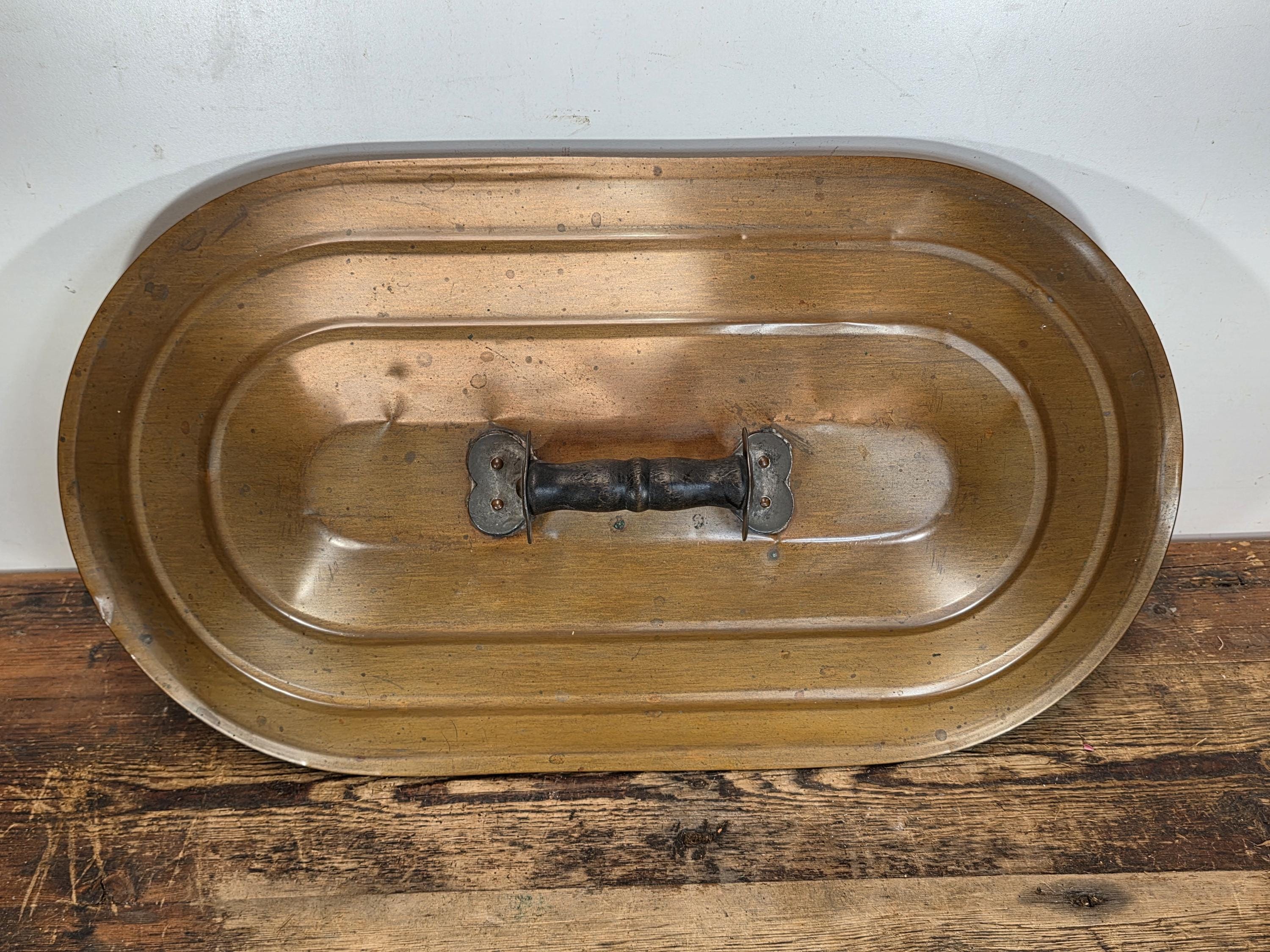 Vintage Copper Virginia Ham Cooker / Wash Pot with Original Iron Handles