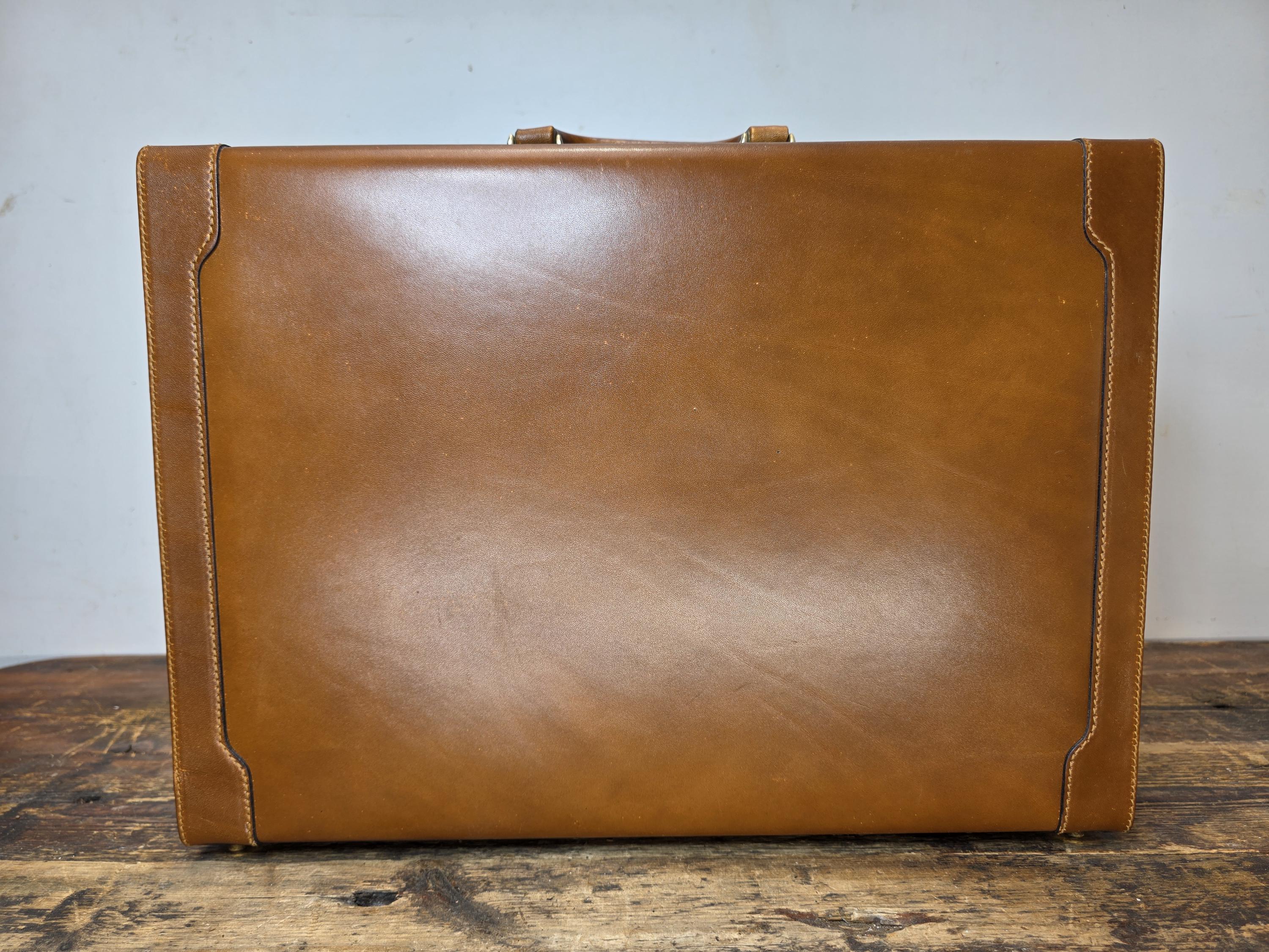 Bally Italy Leather Attache Briefcase CEO President Hard Case with Dust Cover