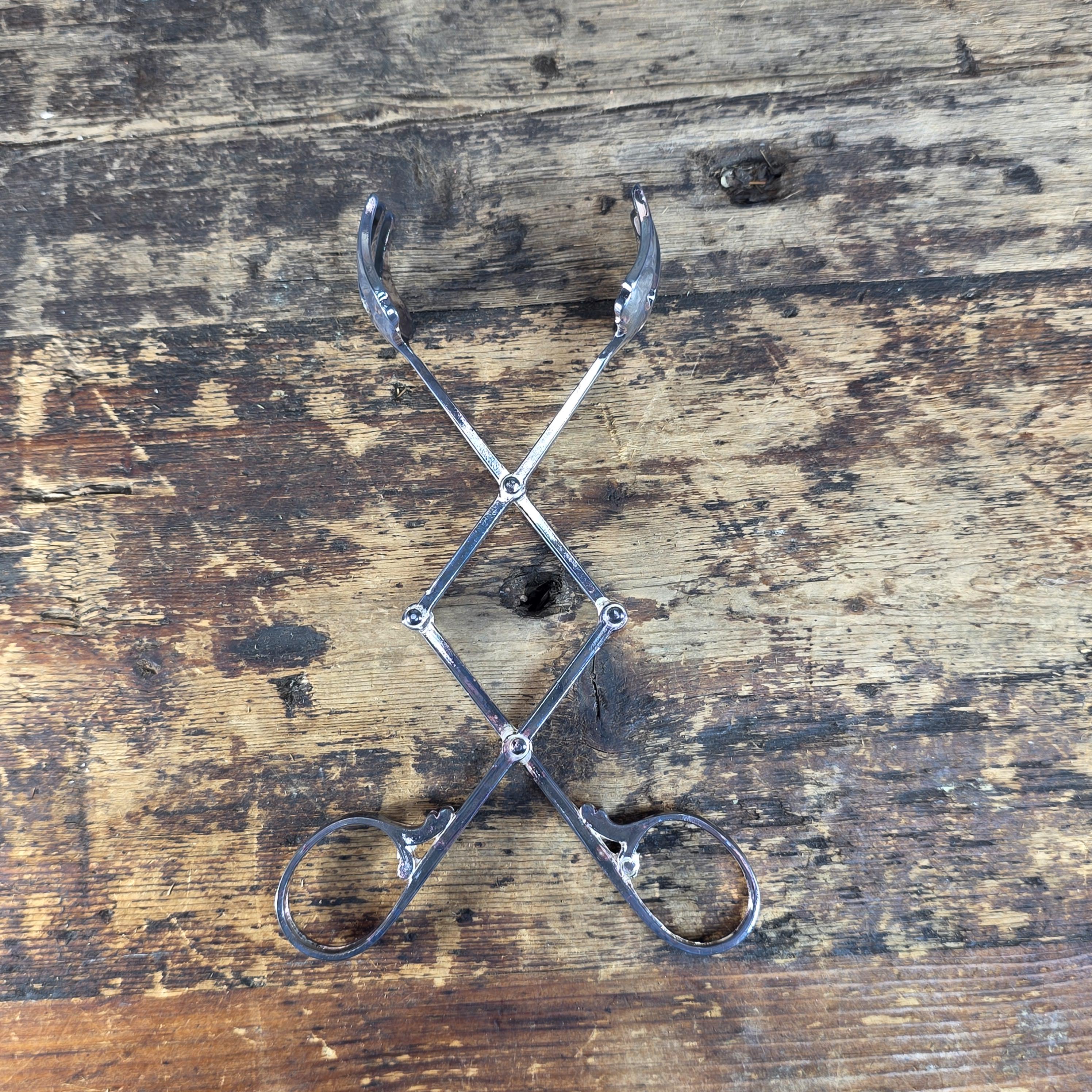 Vintage Italian Silver Plated Scissor Serving Tongs (Ice/Sugar Tongs) 7.5"L