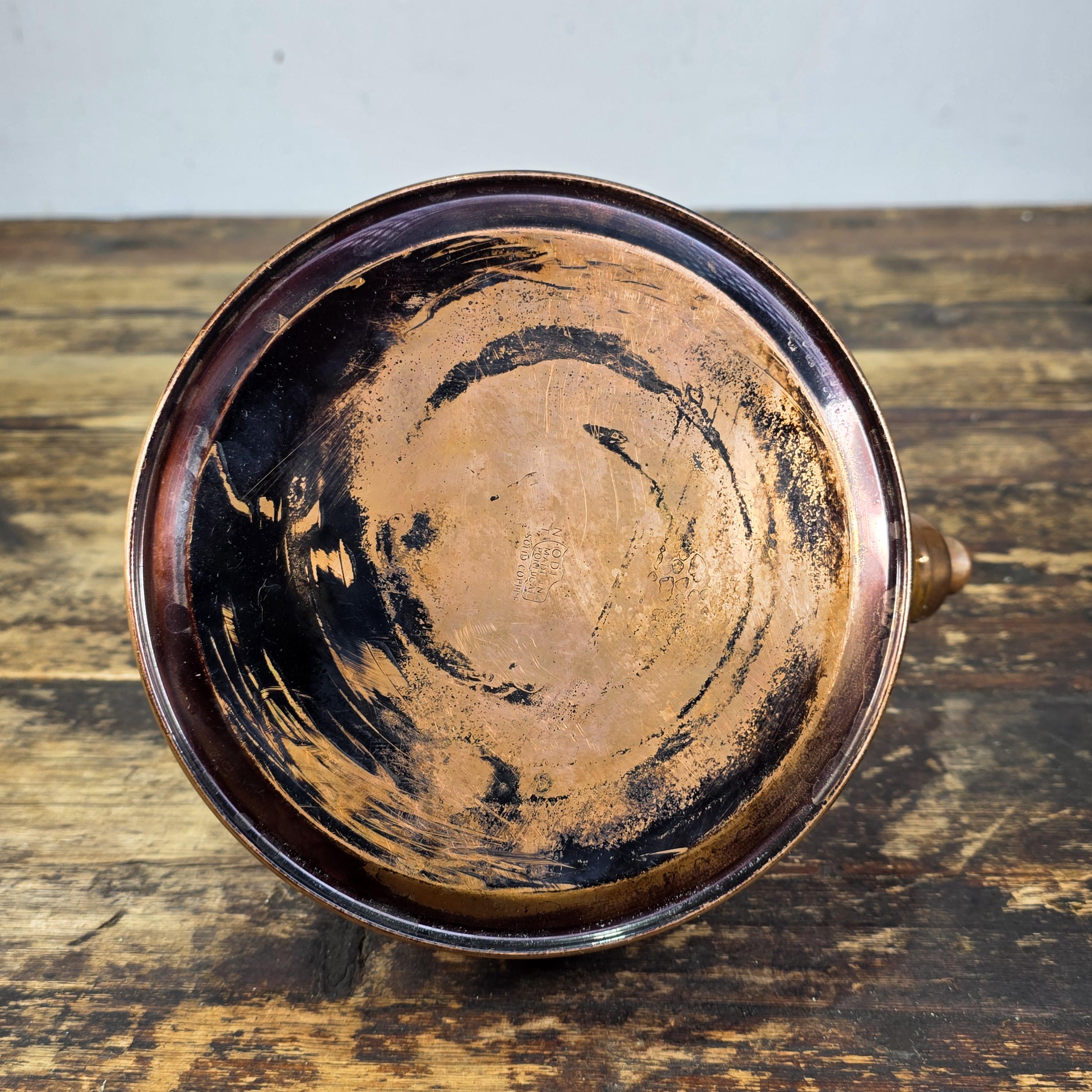 Vintage ODI Solid Copper Kettle with Wooden Handle – Made in Portugal, 1960s–70s