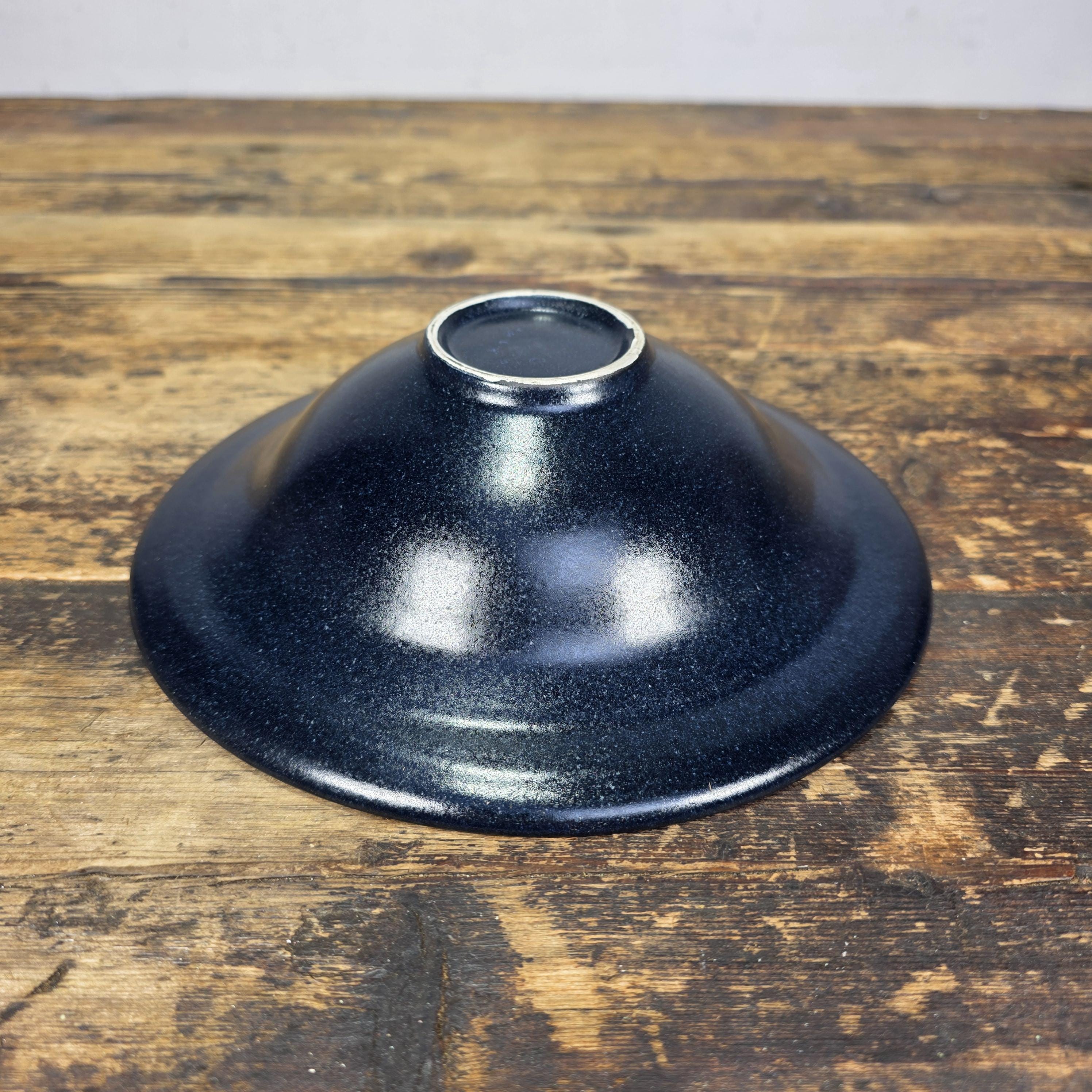 Ann Mallory California Studio Pottery Dessert/Pasta Bowls Set of 5 Blue Speckle