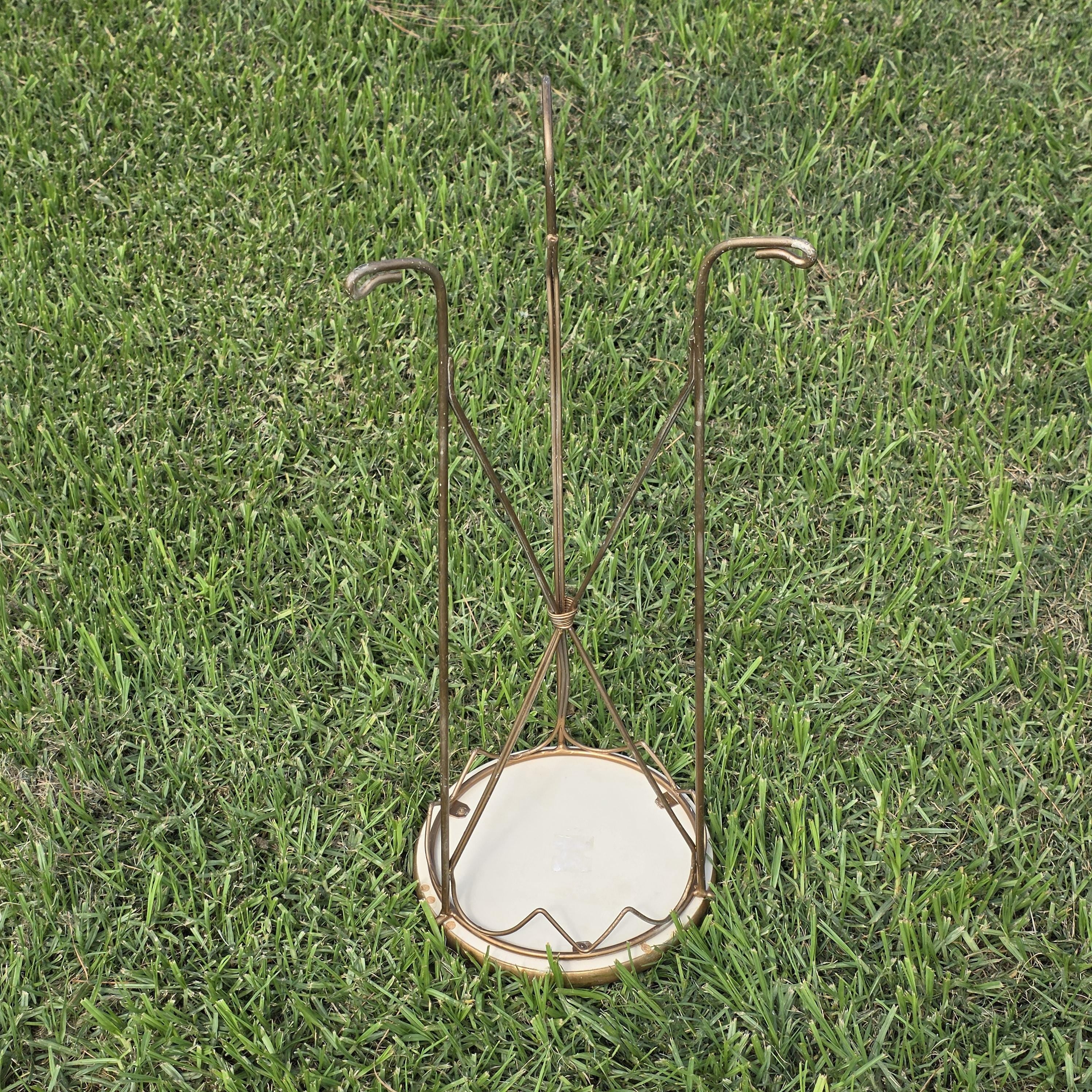 Vintage Rose Motif Accent Table – Wooden Top × Gilded Metal Base