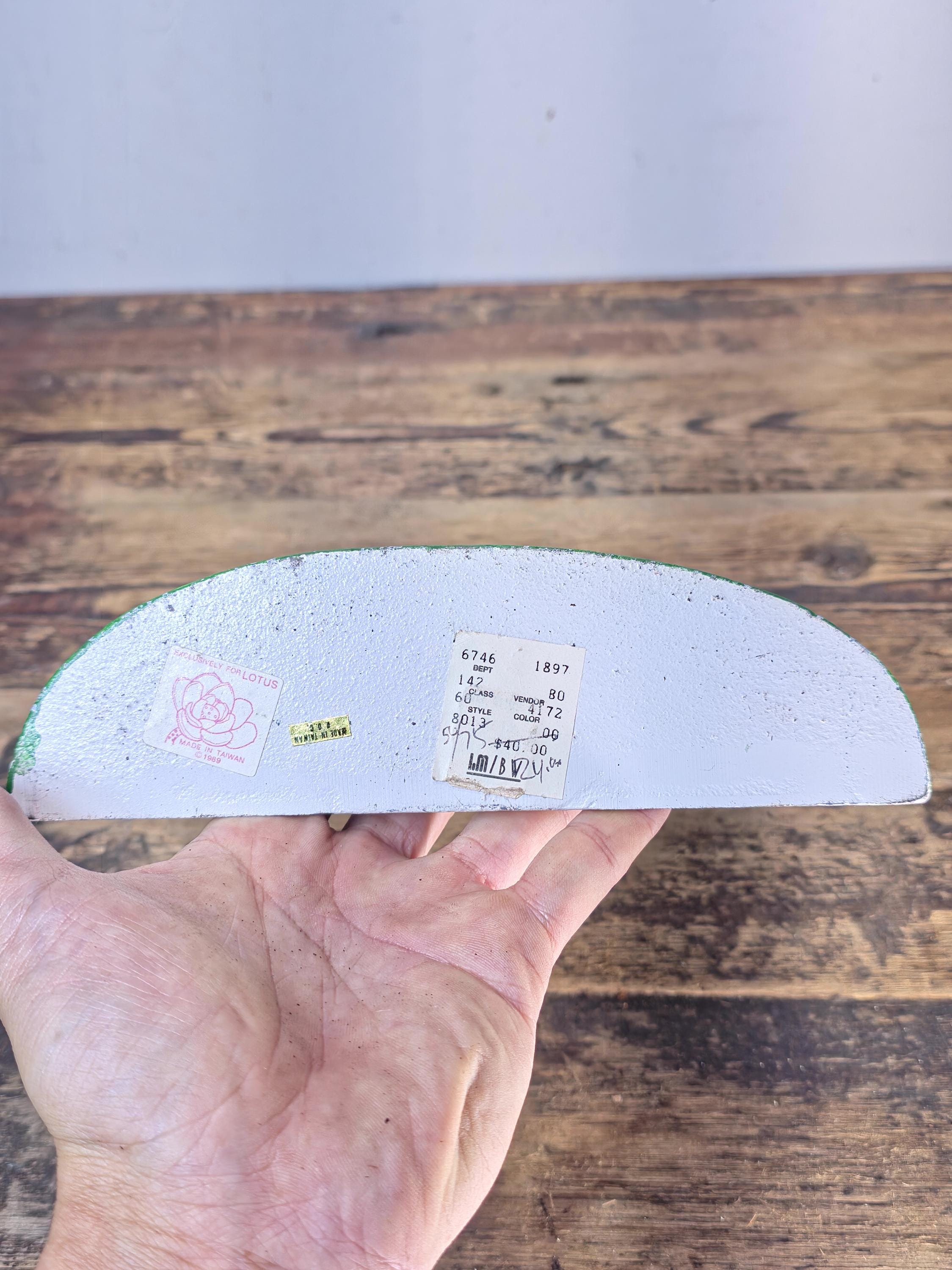 Vintage 1989 Cast Iron House Door Stop Hand Painted Exclusively for Lotus Taiwan