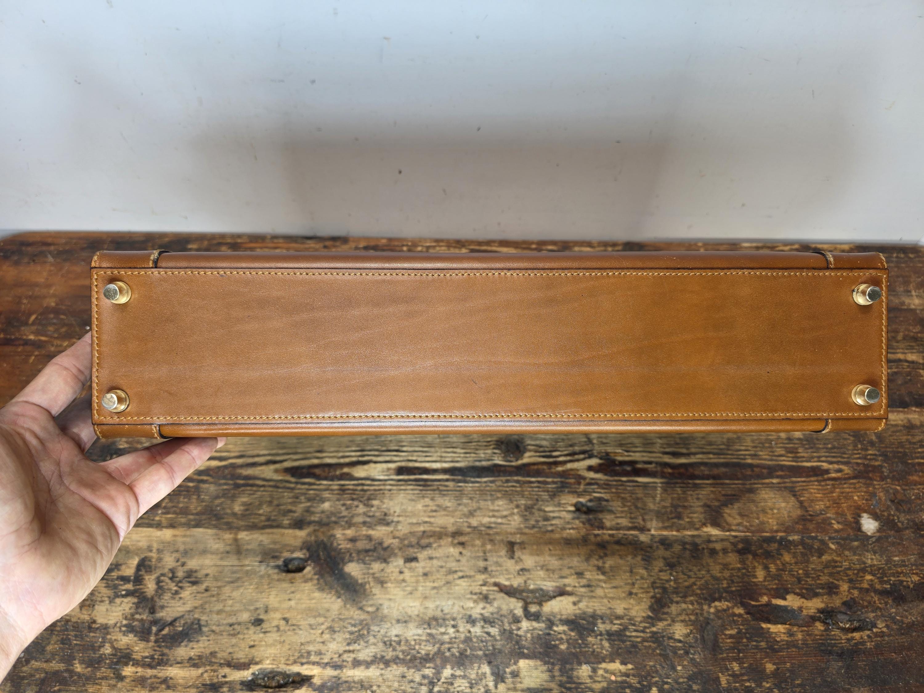 Bally Italy Leather Attache Briefcase CEO President Hard Case with Dust Cover