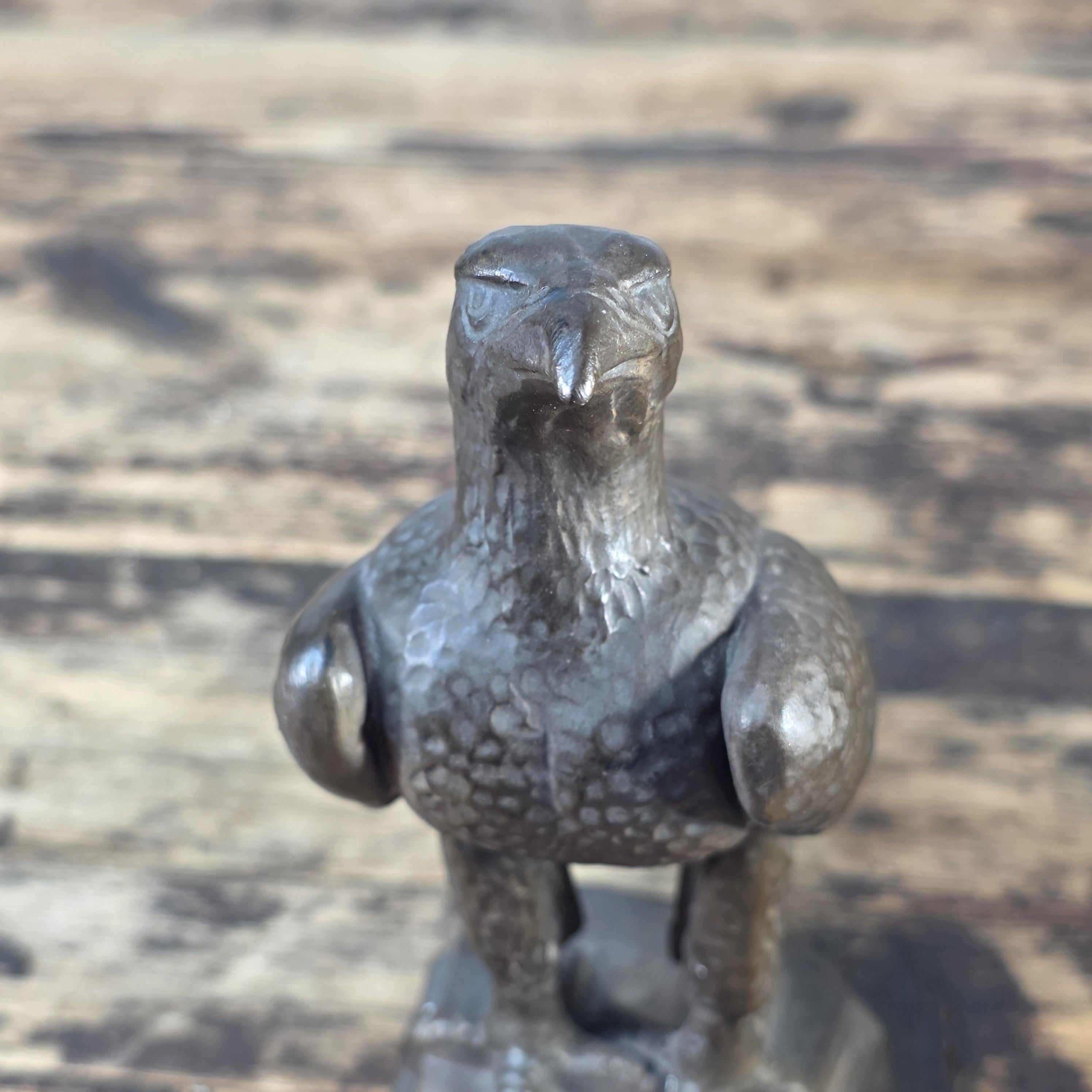 Crown Staffordshire Fine Bone China Eagle Figurine — Bronze-Effect Matte Finish