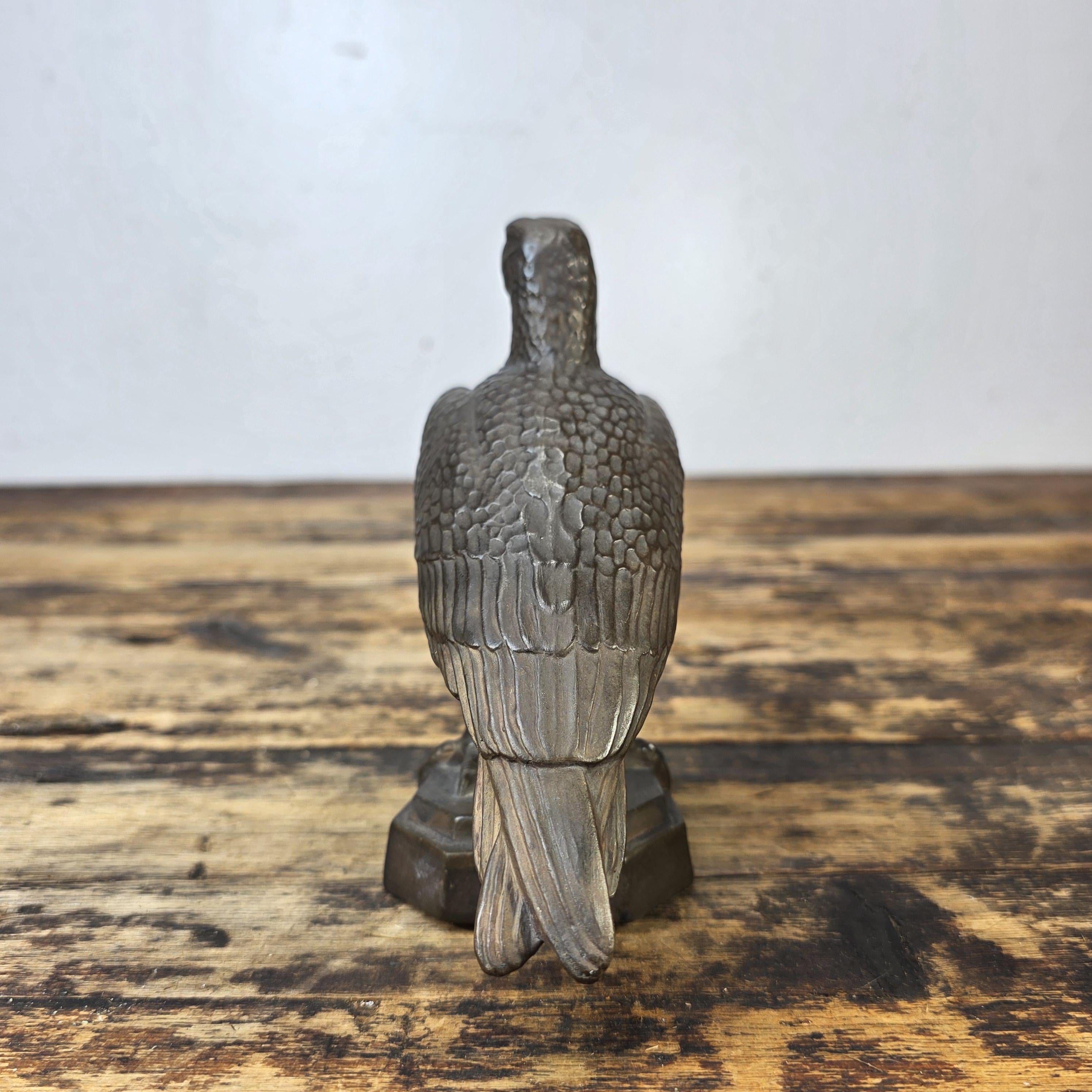 Crown Staffordshire Fine Bone China Eagle Figurine — Bronze-Effect Matte Finish