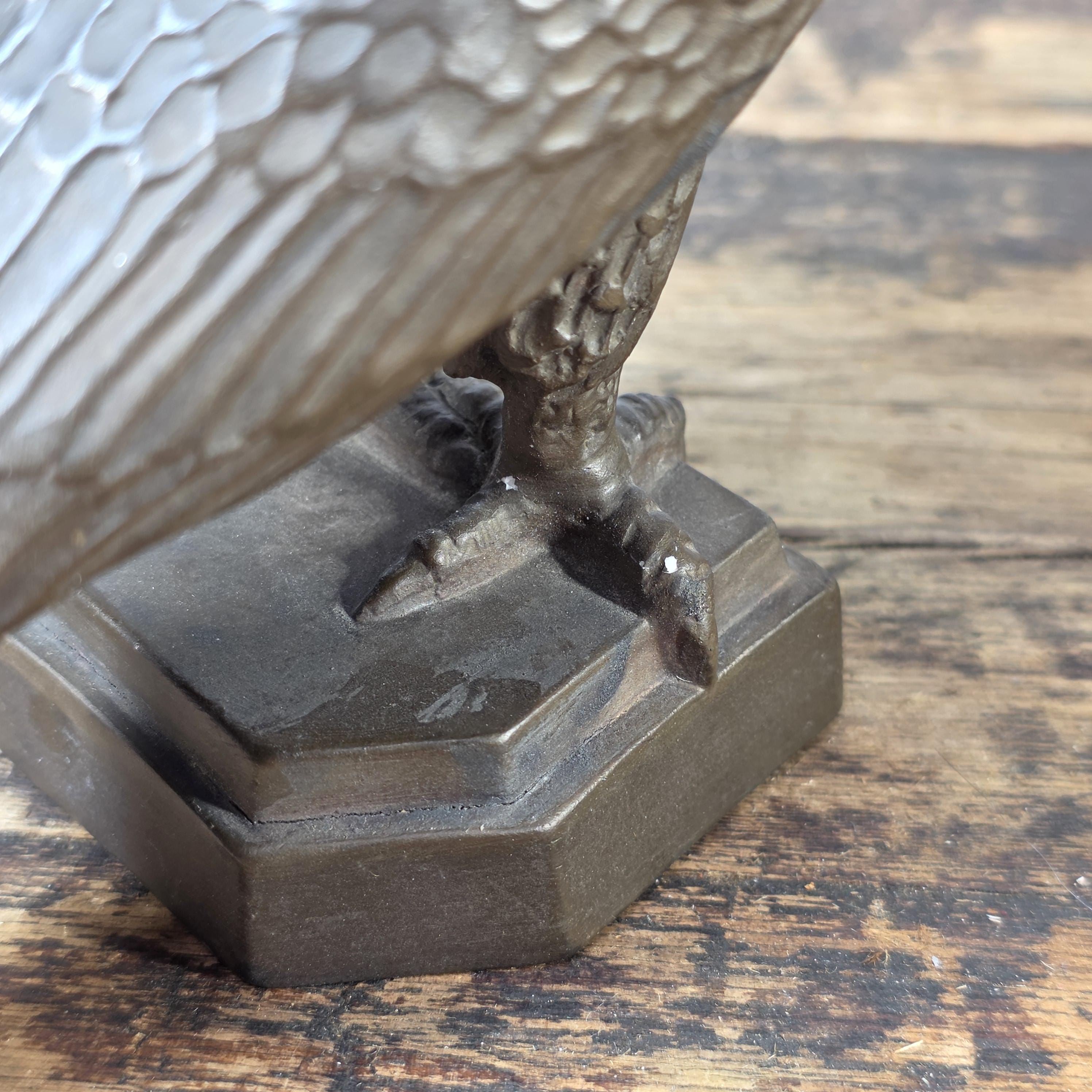 Crown Staffordshire Fine Bone China Eagle Figurine — Bronze-Effect Matte Finish