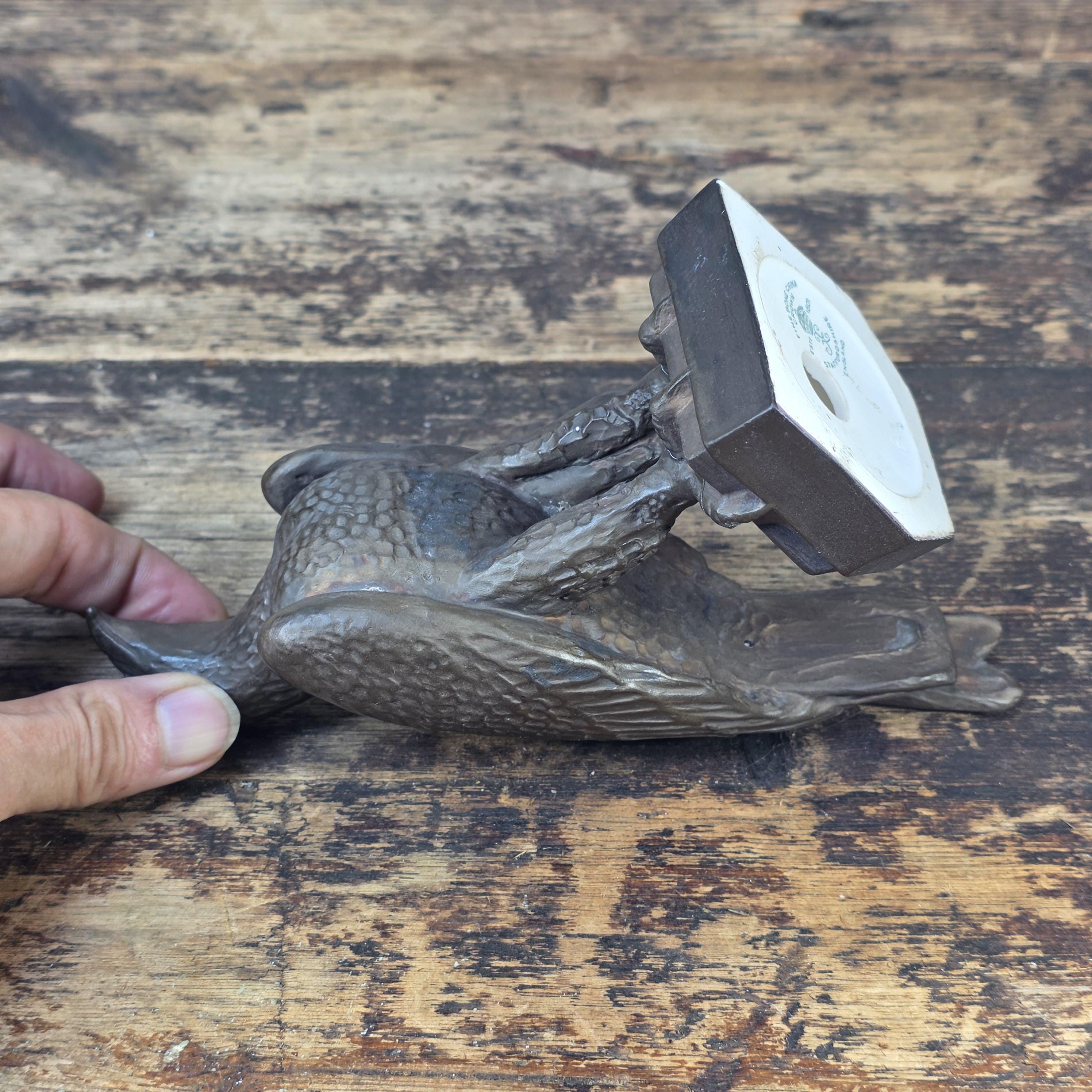 Crown Staffordshire Fine Bone China Eagle Figurine — Bronze-Effect Matte Finish