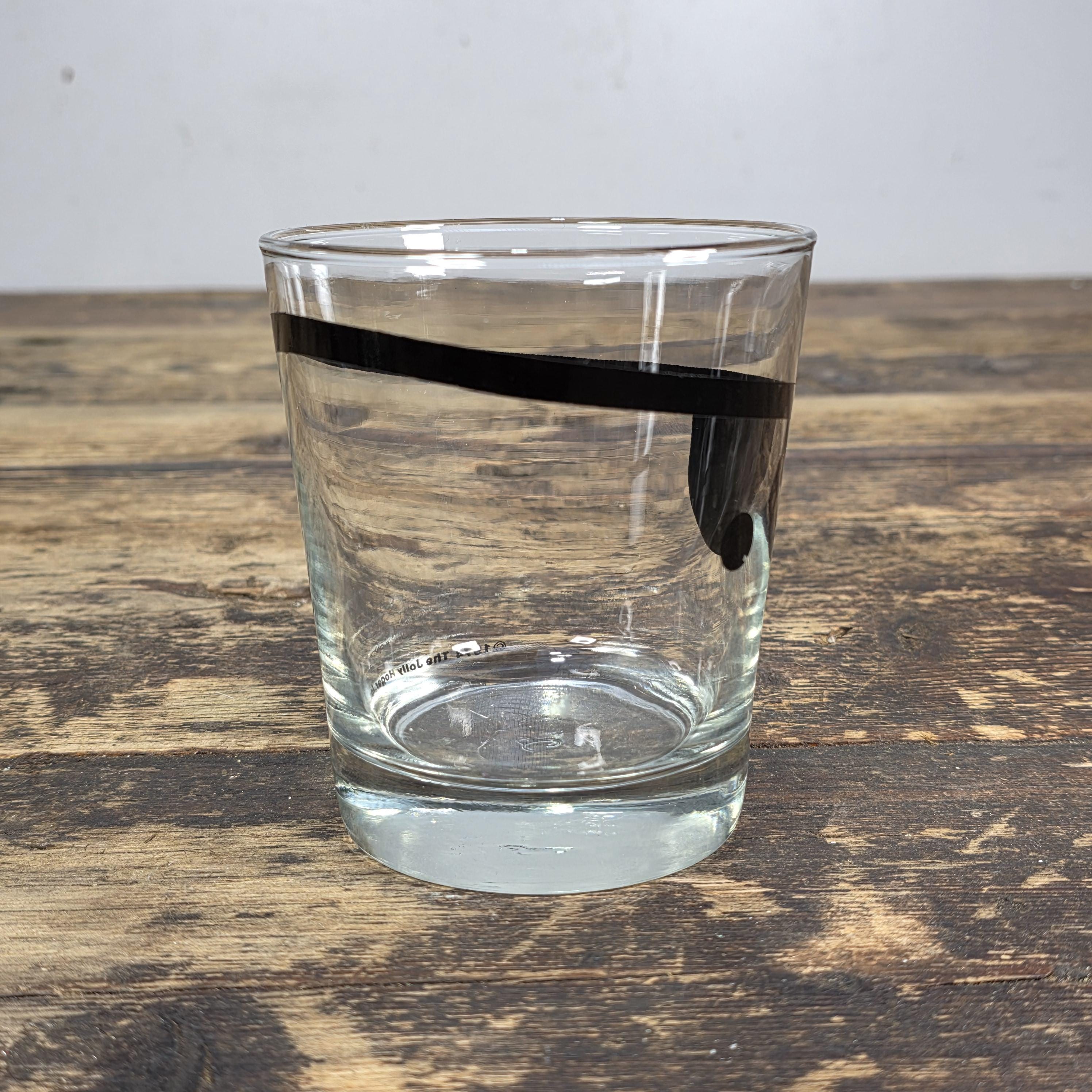 1974 The Jolly Roger Pirate Rocks Glass by Libbey Vintage Barware USA