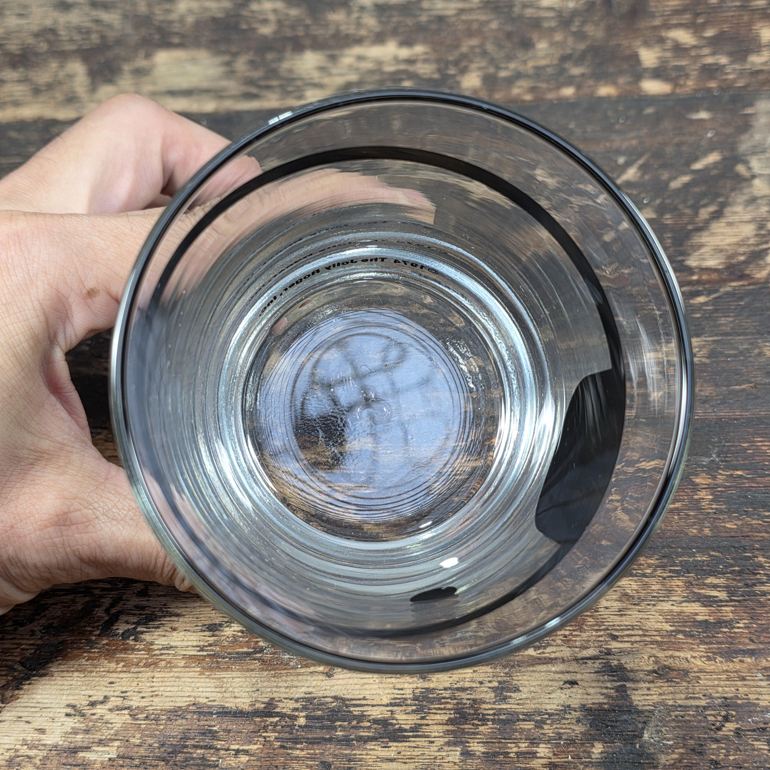 1974 The Jolly Roger Pirate Rocks Glass by Libbey Vintage Barware USA