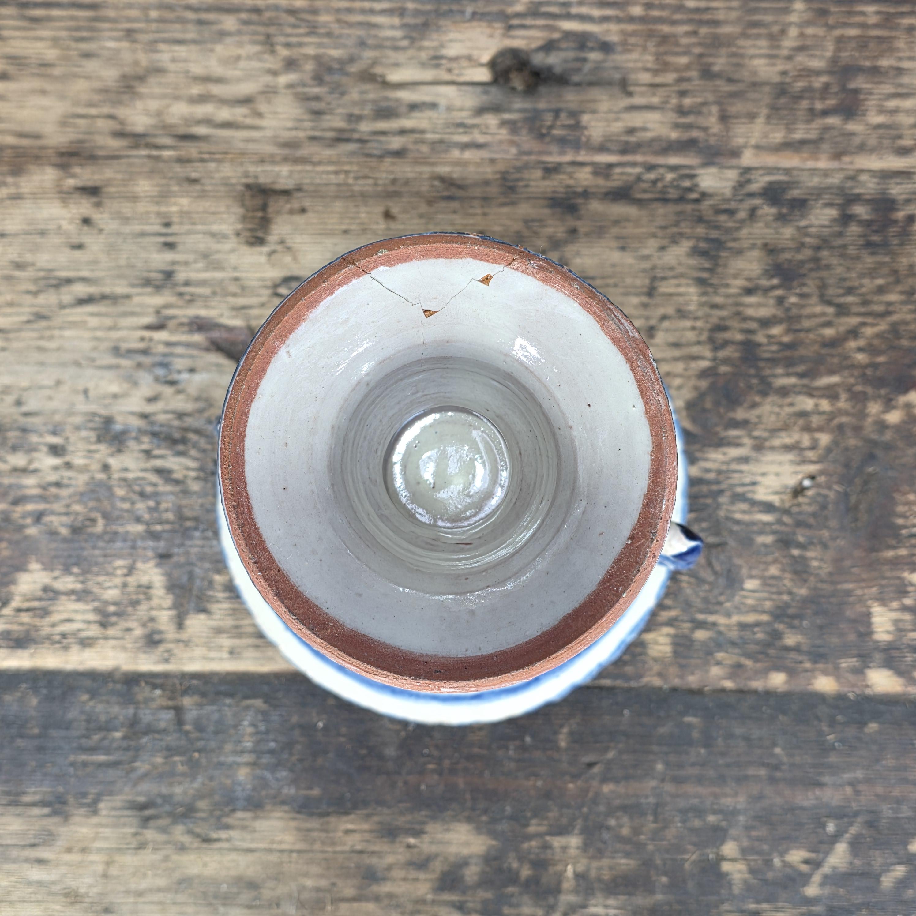 Vintage Mexican Talavera Hand-Painted Chalice Vase / Goblet Form Pottery