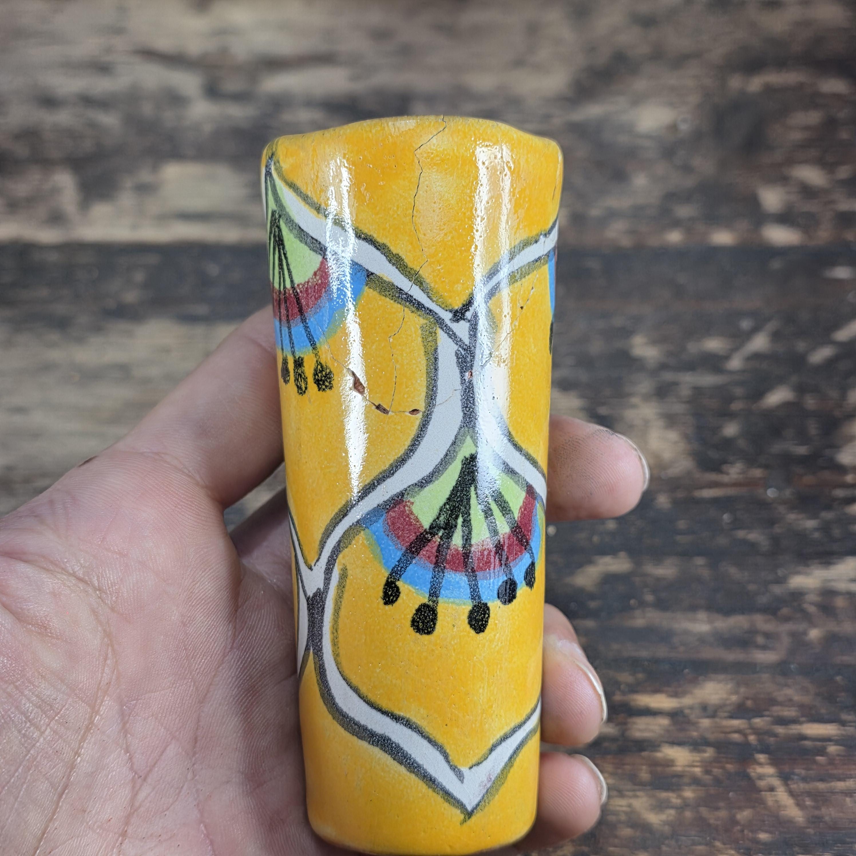 Vintage Talavera Mexico Shot Glasses – Hand Painted Ceramic Set