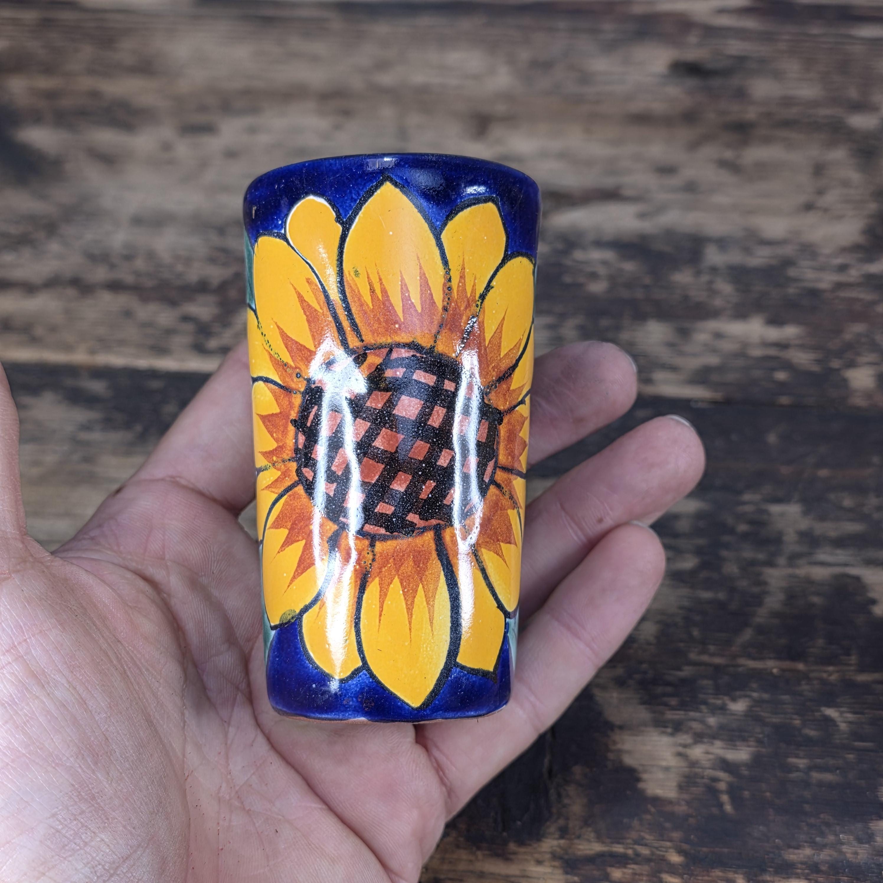 Vintage Talavera Mexico Shot Glasses – Hand Painted Ceramic Set