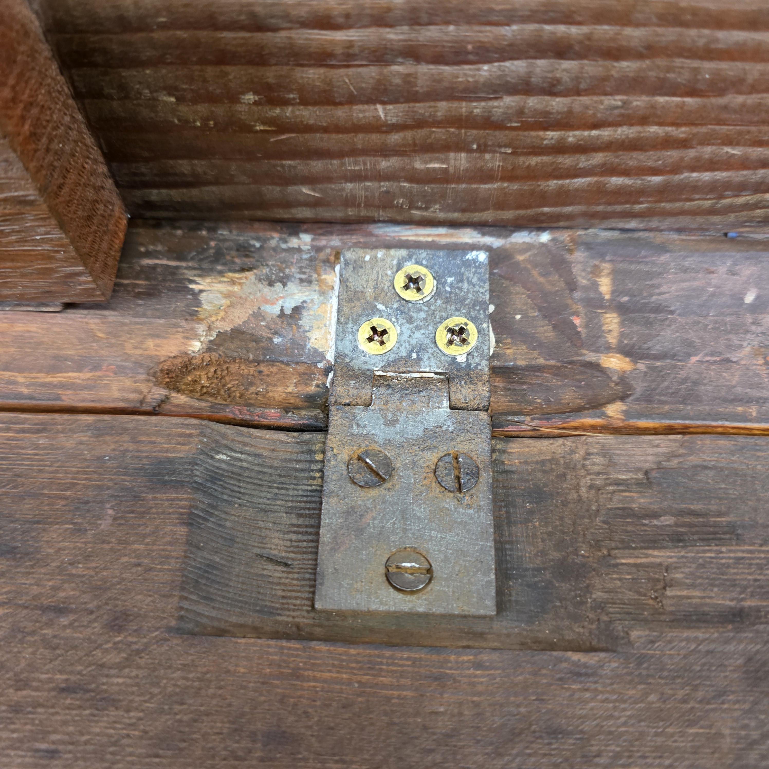 Local Pickup Only Arts & Crafts / Mission Style Drop Leaf Table Solid Pine and Oak Hand Carved c1930