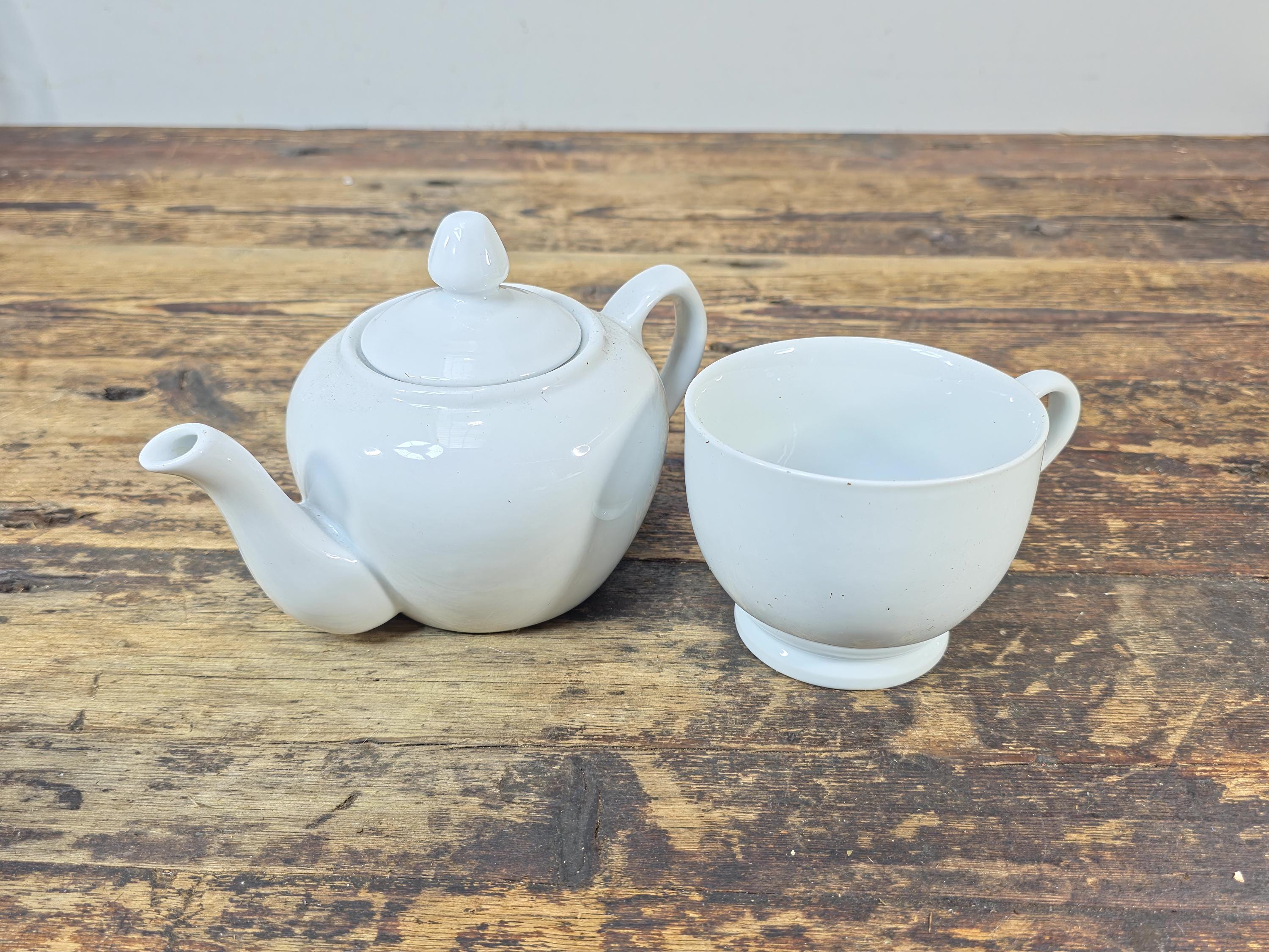 BIA Cordon Bleu White Porcelain Teapot and Cup Set (2-Piece)