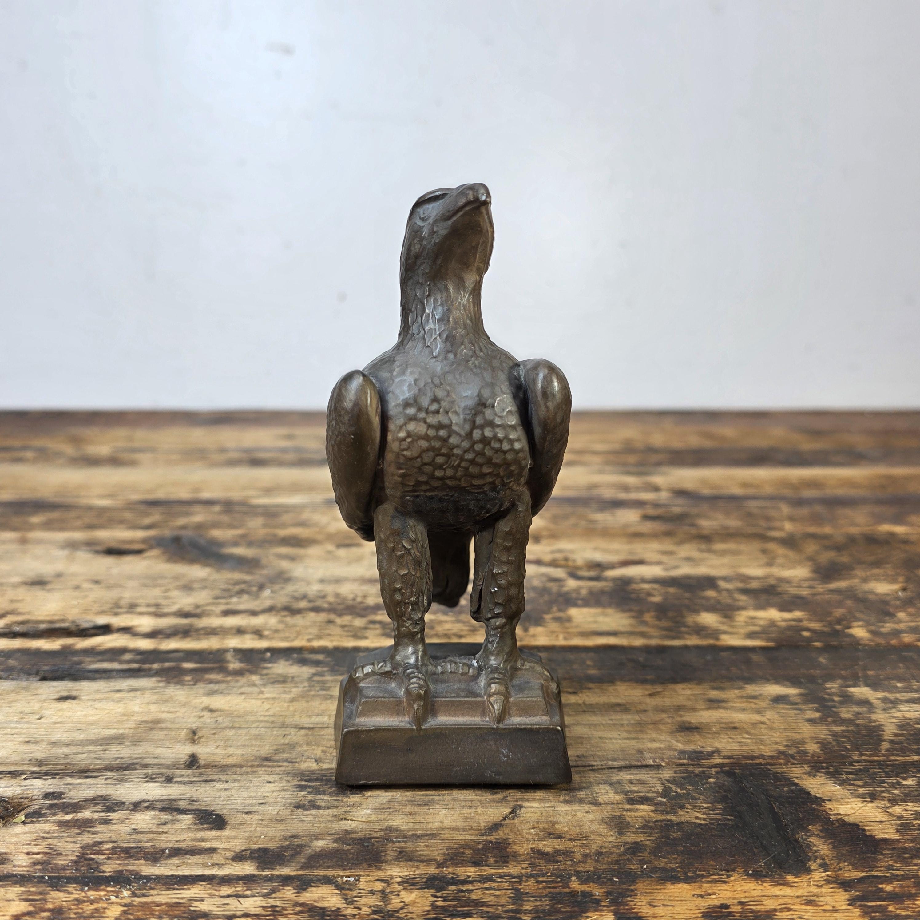 Crown Staffordshire Fine Bone China Eagle Figurine — Bronze-Effect Matte Finish