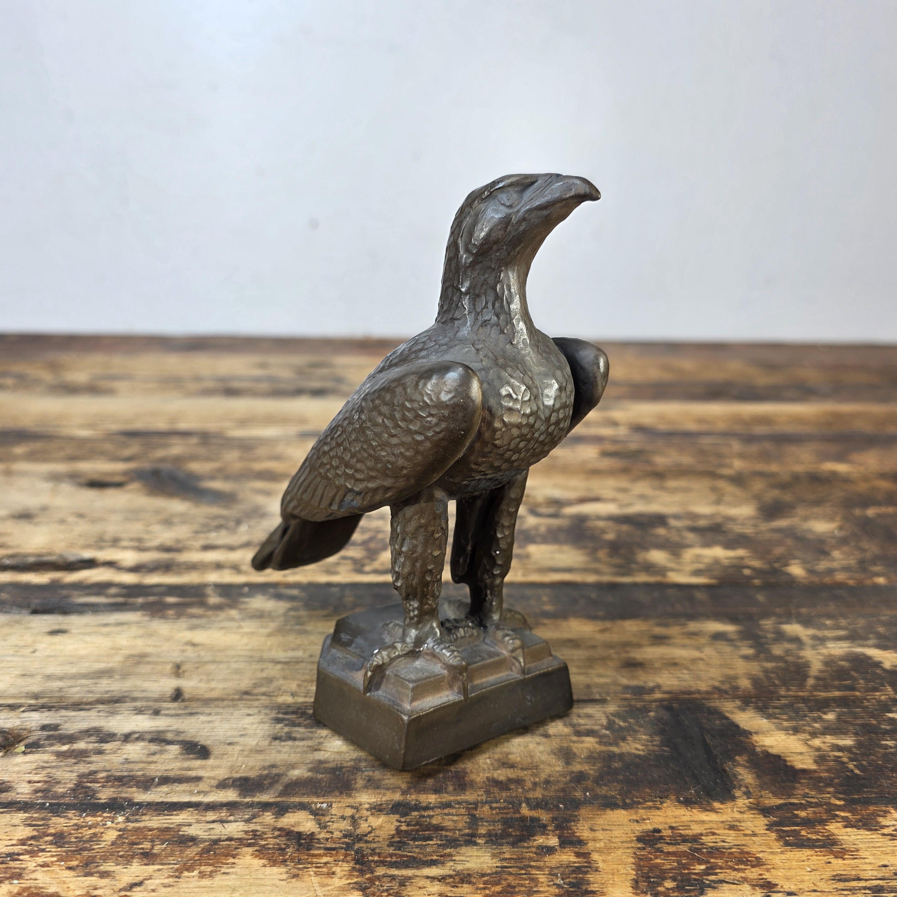 Crown Staffordshire Fine Bone China Eagle Figurine — Bronze-Effect Matte Finish