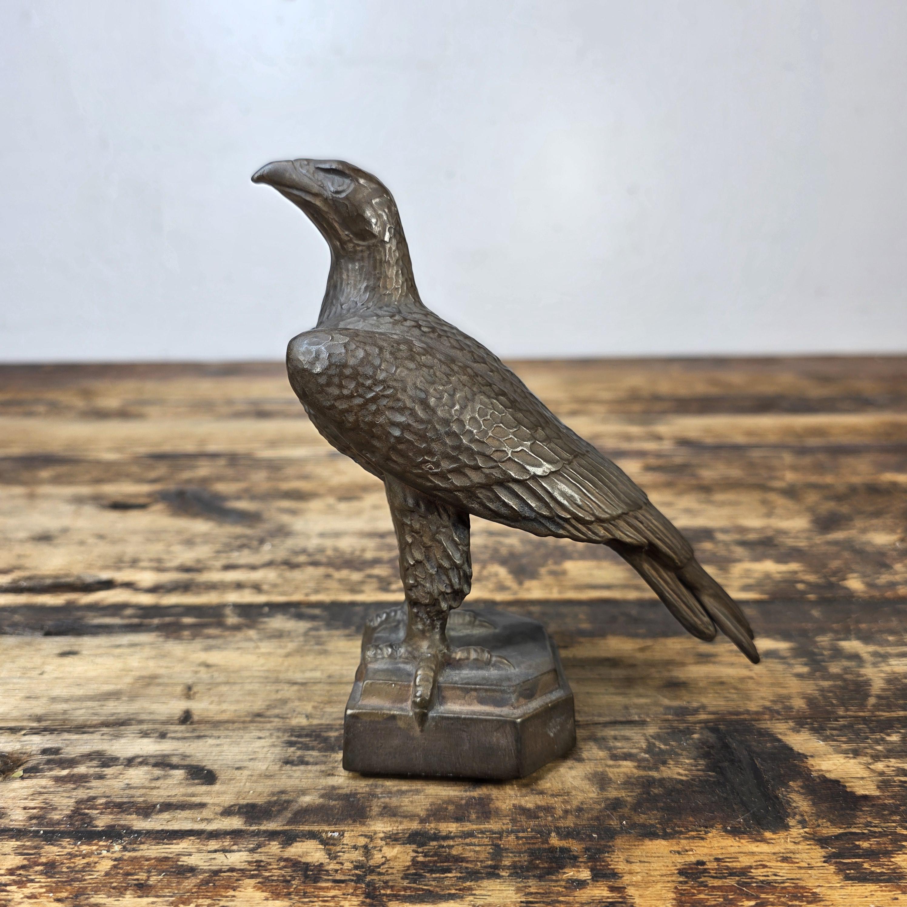 Crown Staffordshire Fine Bone China Eagle Figurine — Bronze-Effect Matte Finish