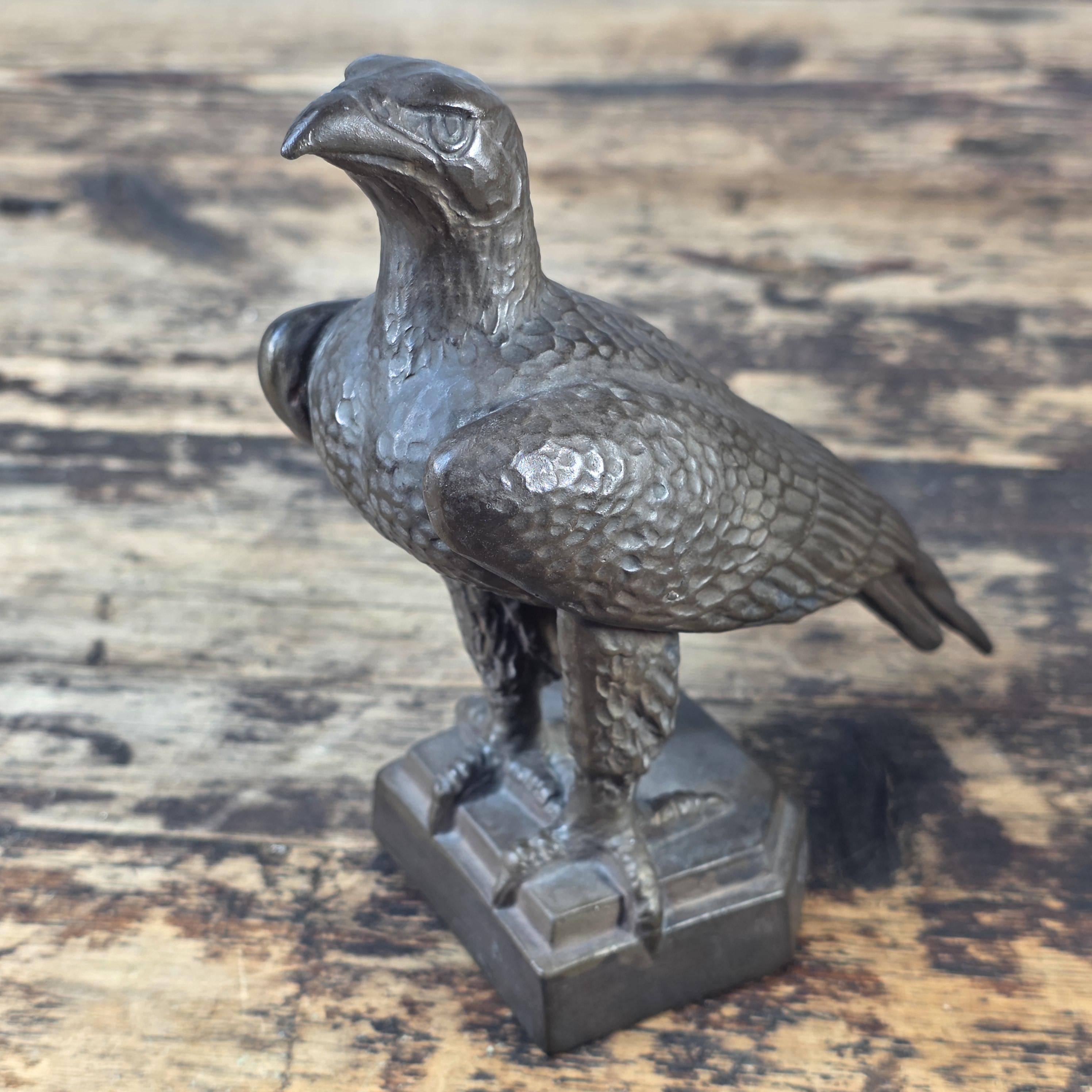 Crown Staffordshire Fine Bone China Eagle Figurine — Bronze-Effect Matte Finish