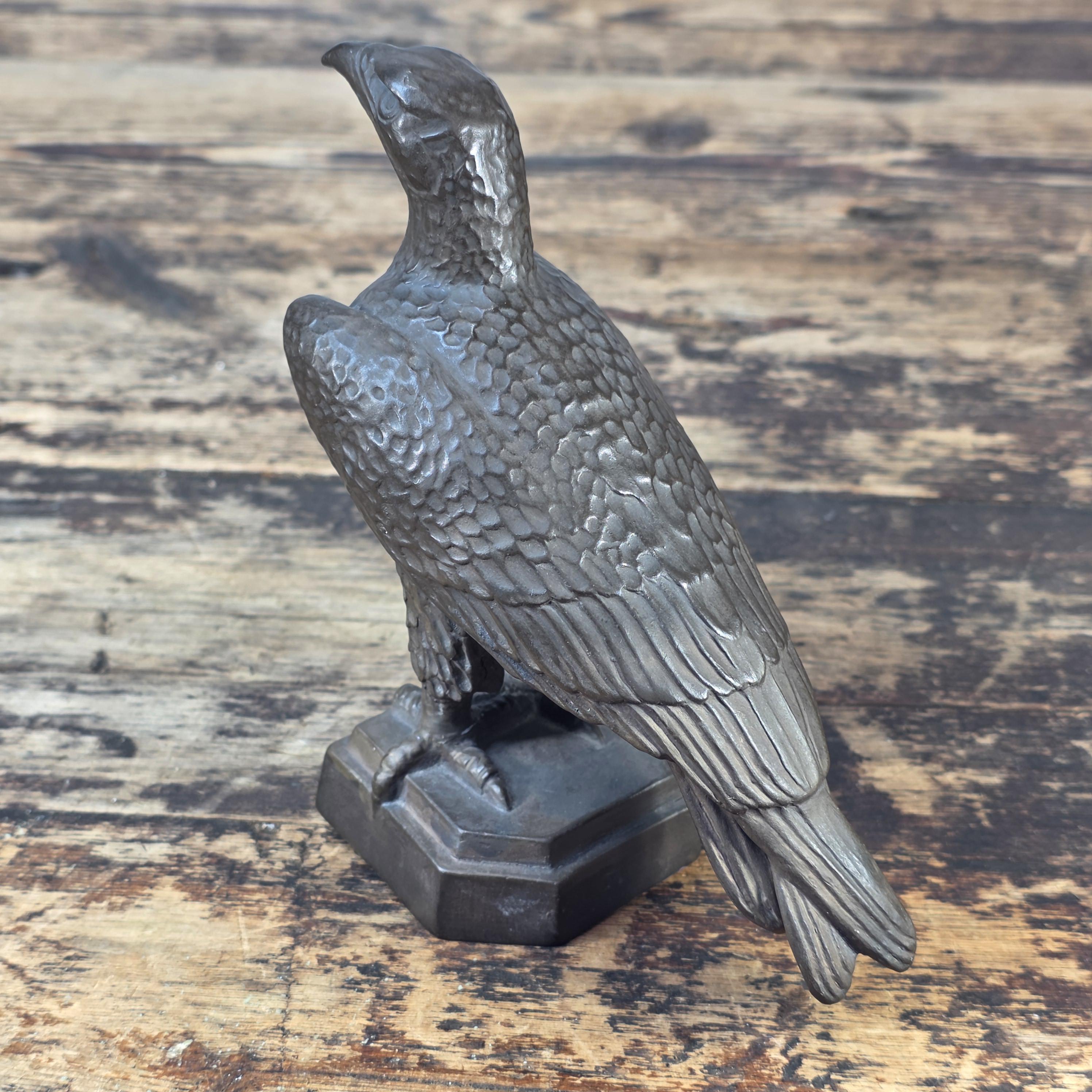 Crown Staffordshire Fine Bone China Eagle Figurine — Bronze-Effect Matte Finish