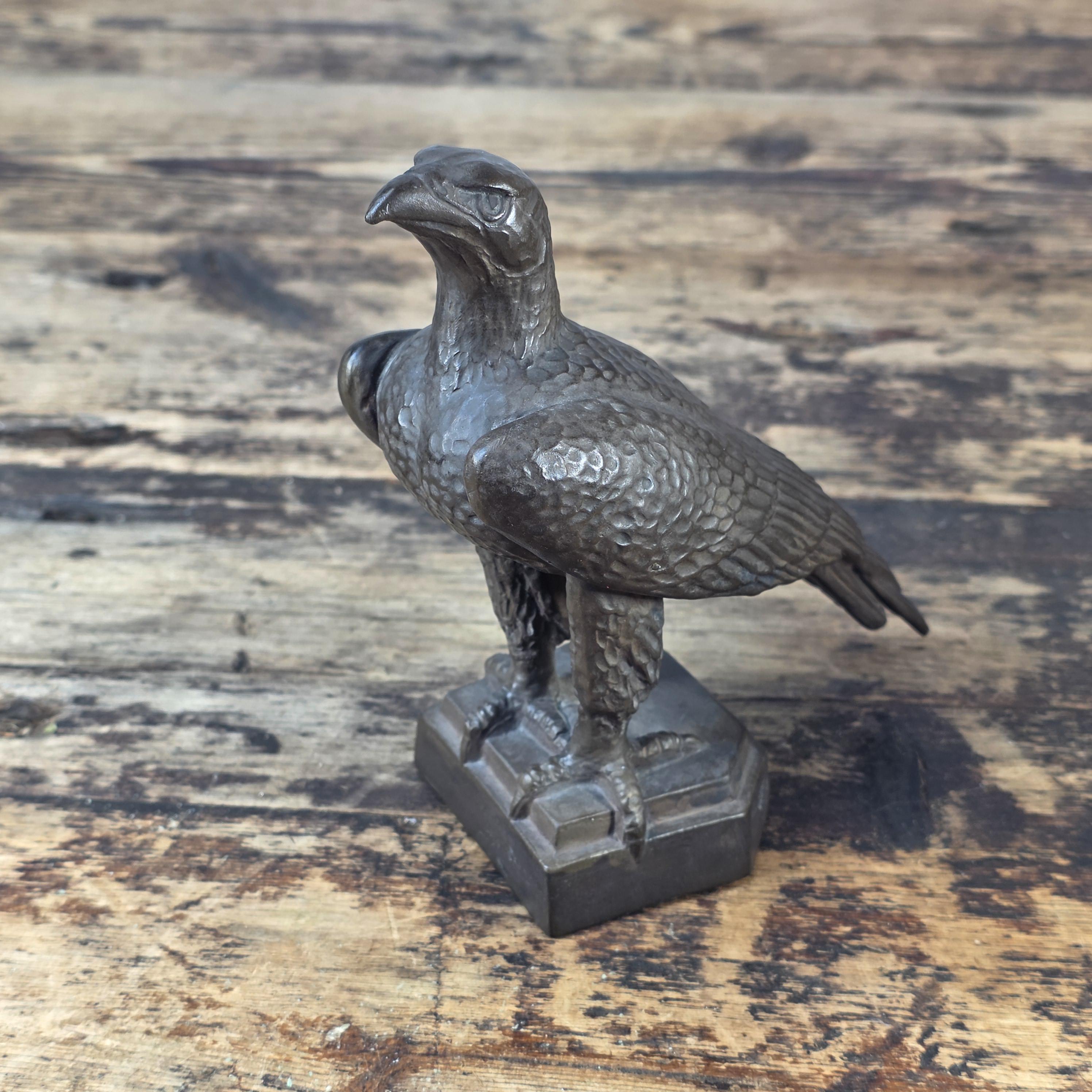 Crown Staffordshire Fine Bone China Eagle Figurine — Bronze-Effect Matte Finish