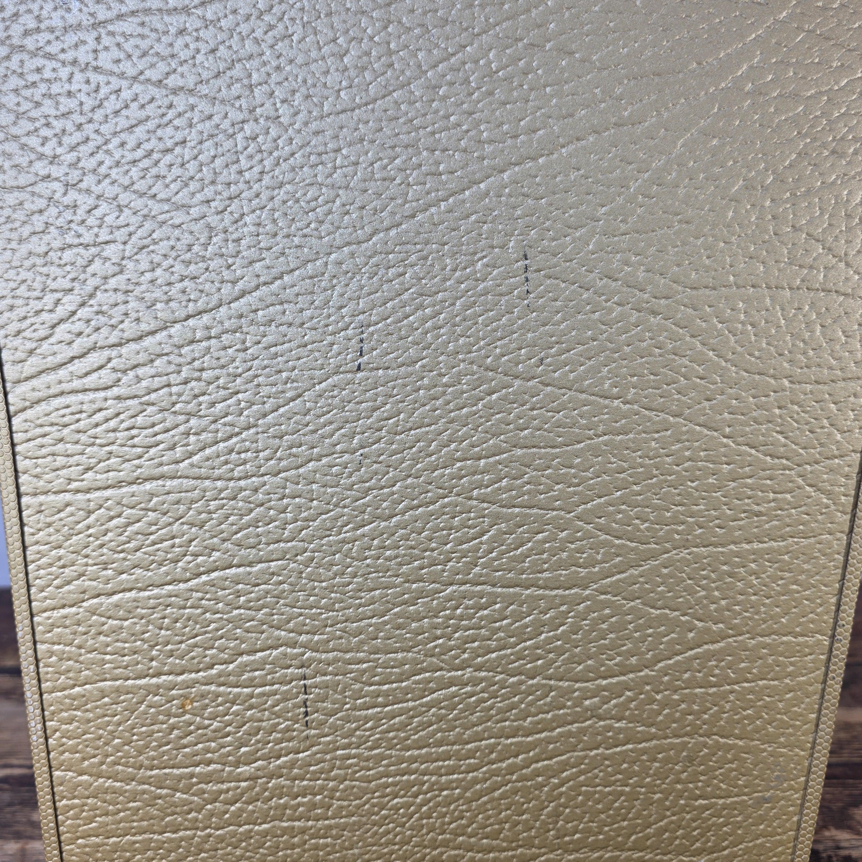 Vintage Pearl-Wick Clothes Hamper Gold Vinyl Woven Pattern 1960s Mid Century