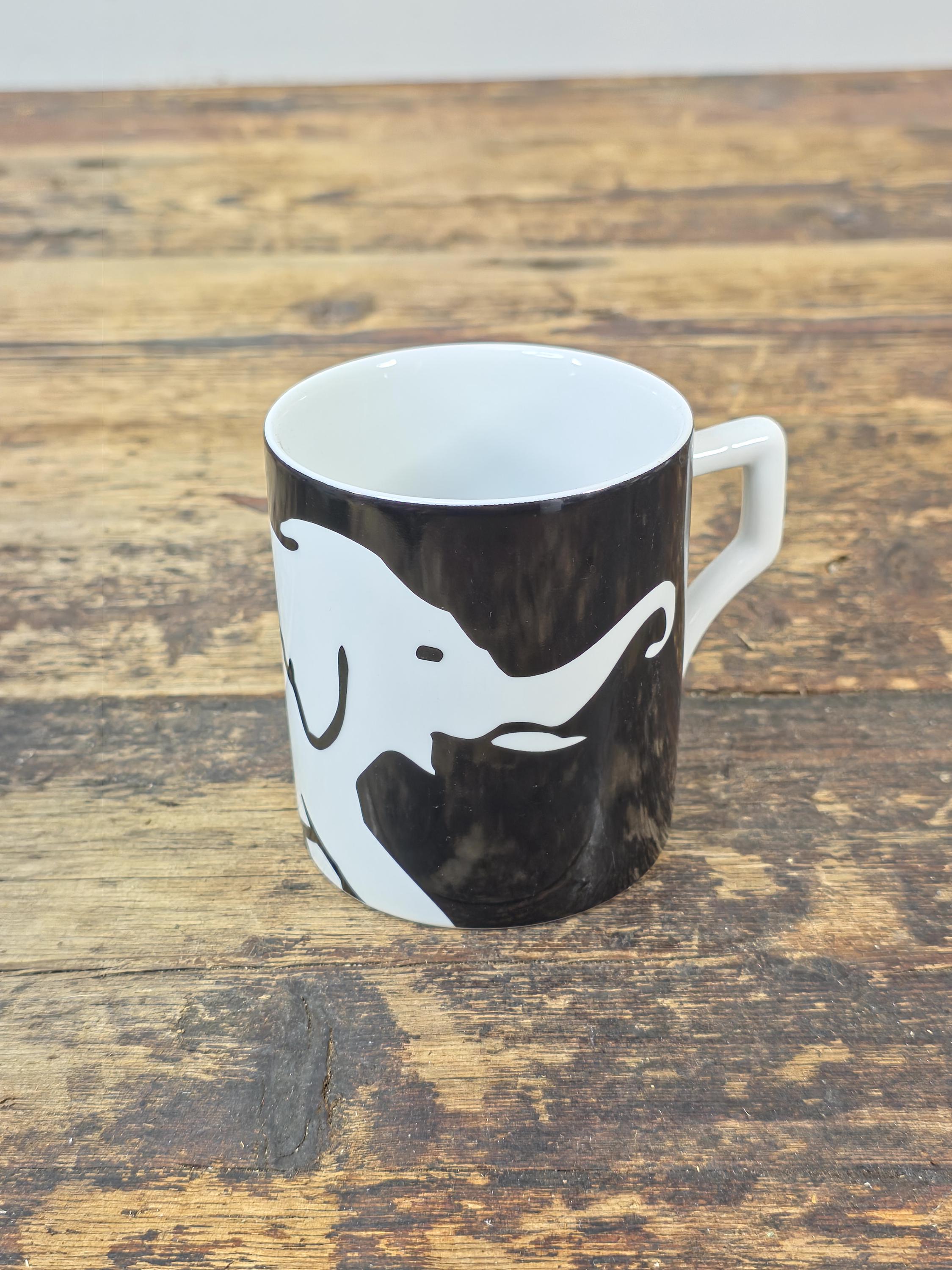 Grand Hotel by Andrew Martin – Black & White Elephant Coffee Mug