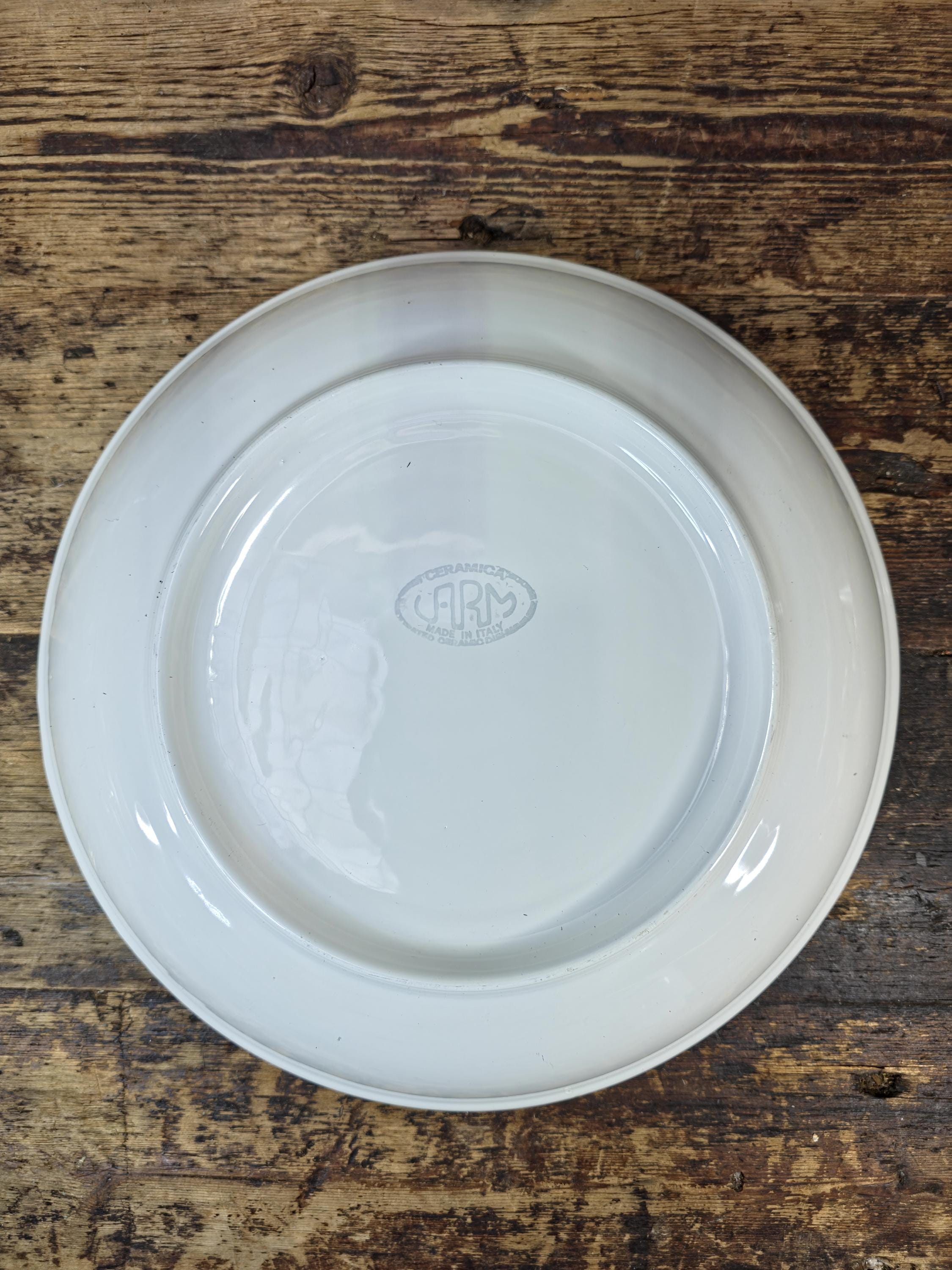 Vintage Ceramica ARM White Serving Bowl — Made in Italy, circa 1960s–1970s