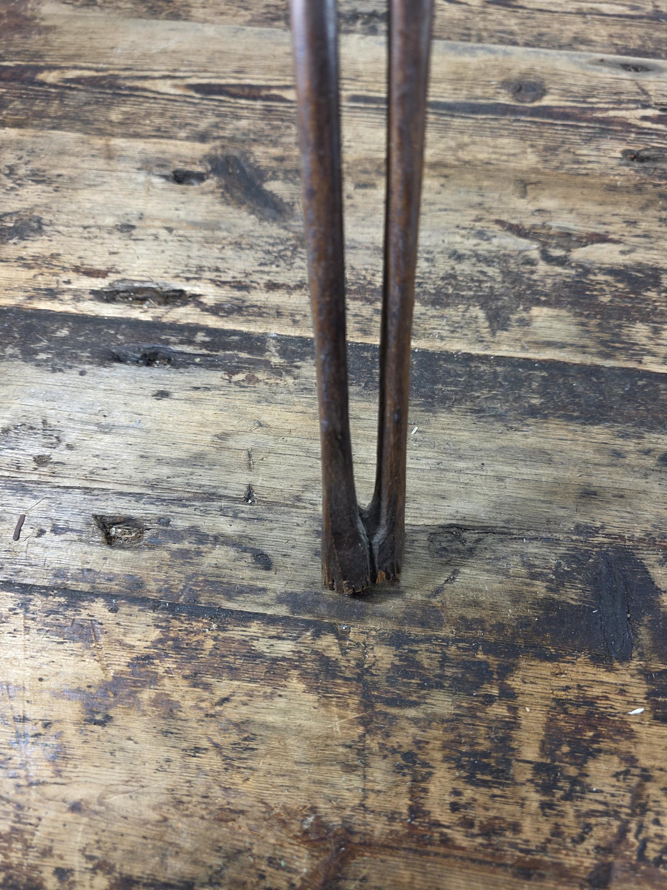 African Tribal Art Tall Carved Wood Figure w/ Split Legs 61"