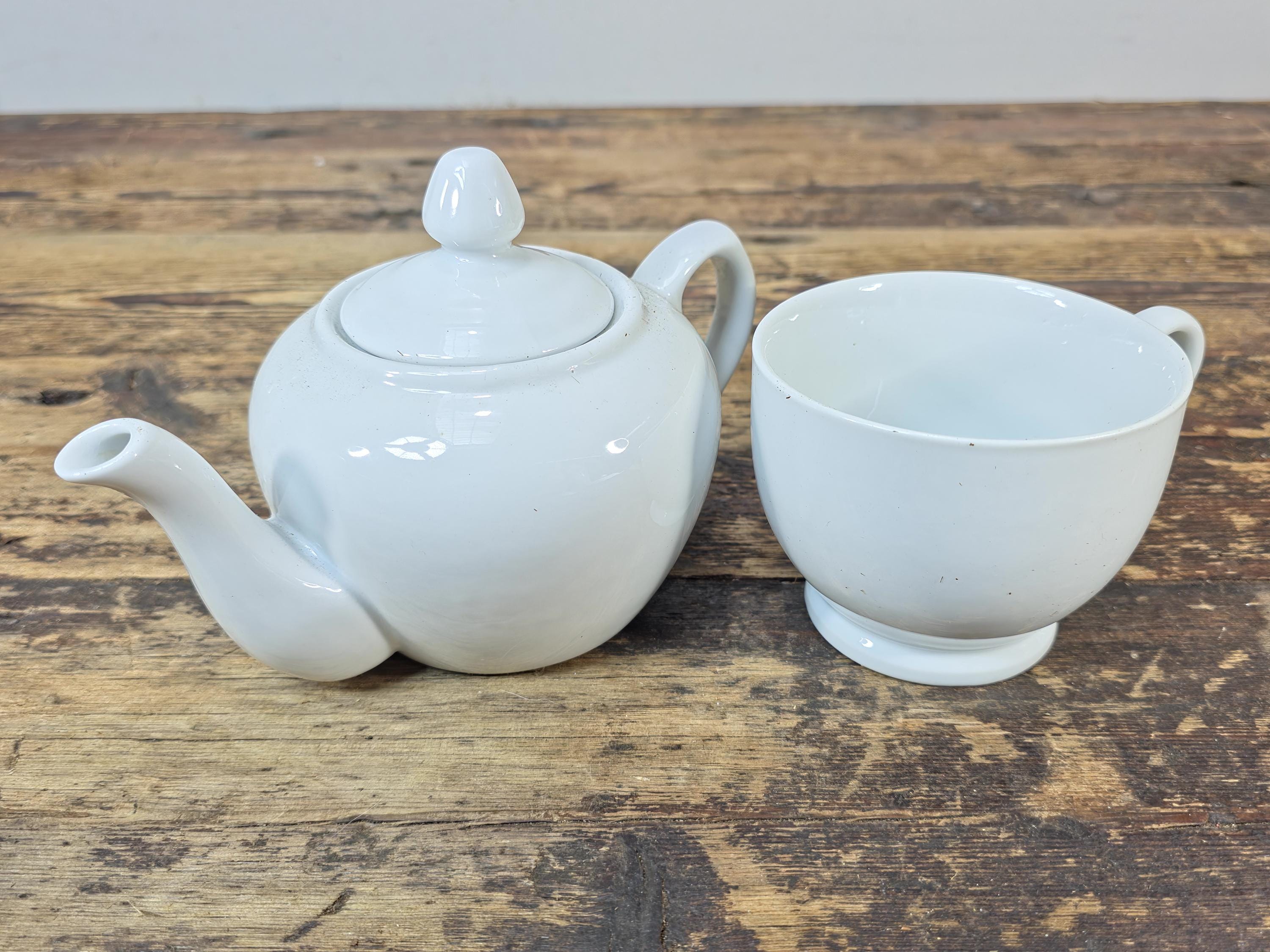 BIA Cordon Bleu White Porcelain Teapot and Cup Set (2-Piece)